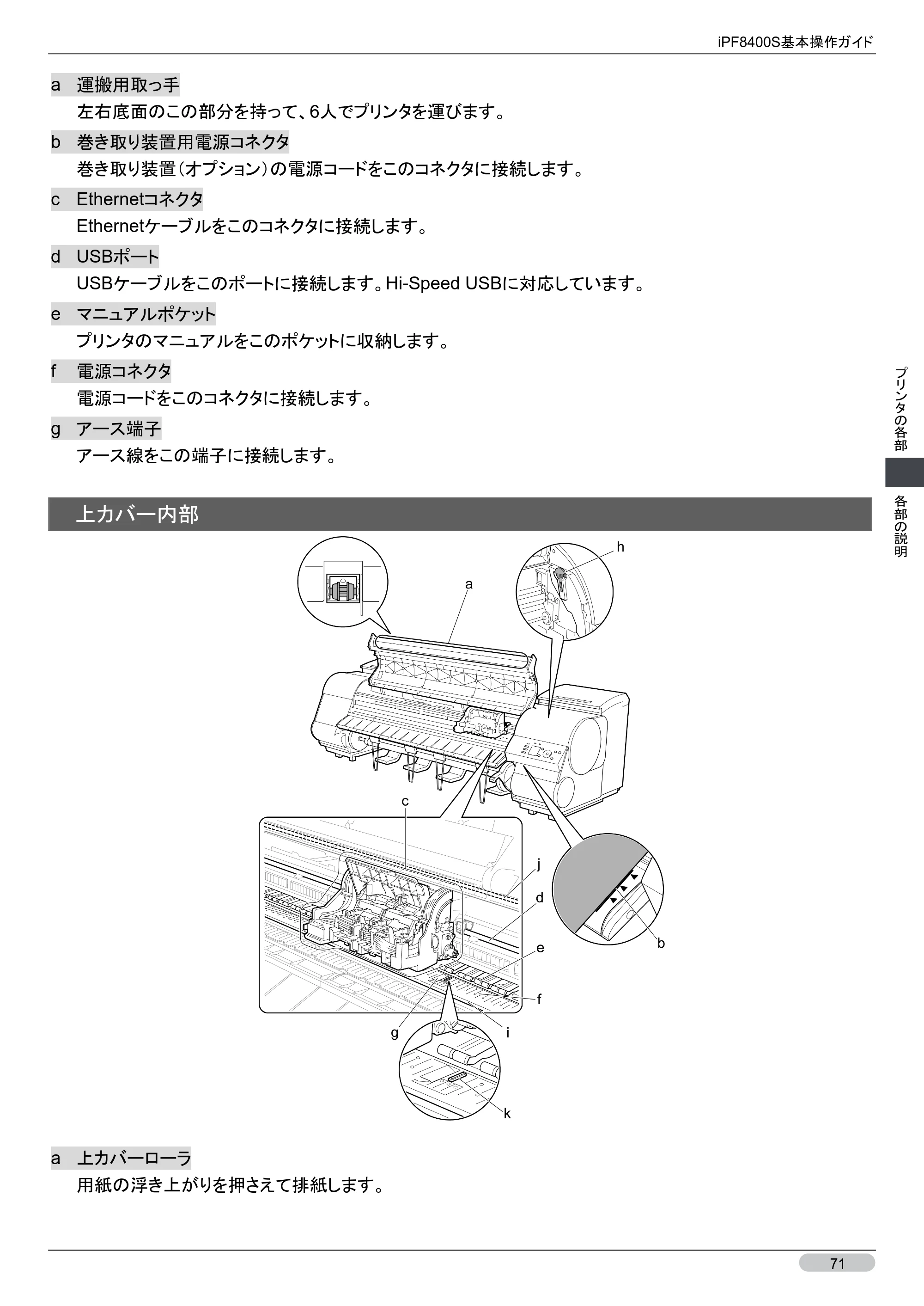キヤノン iPF8400S 基本操作ガイド （PDF形式／13.84Mバイト） — 原本ページ — 71ページ