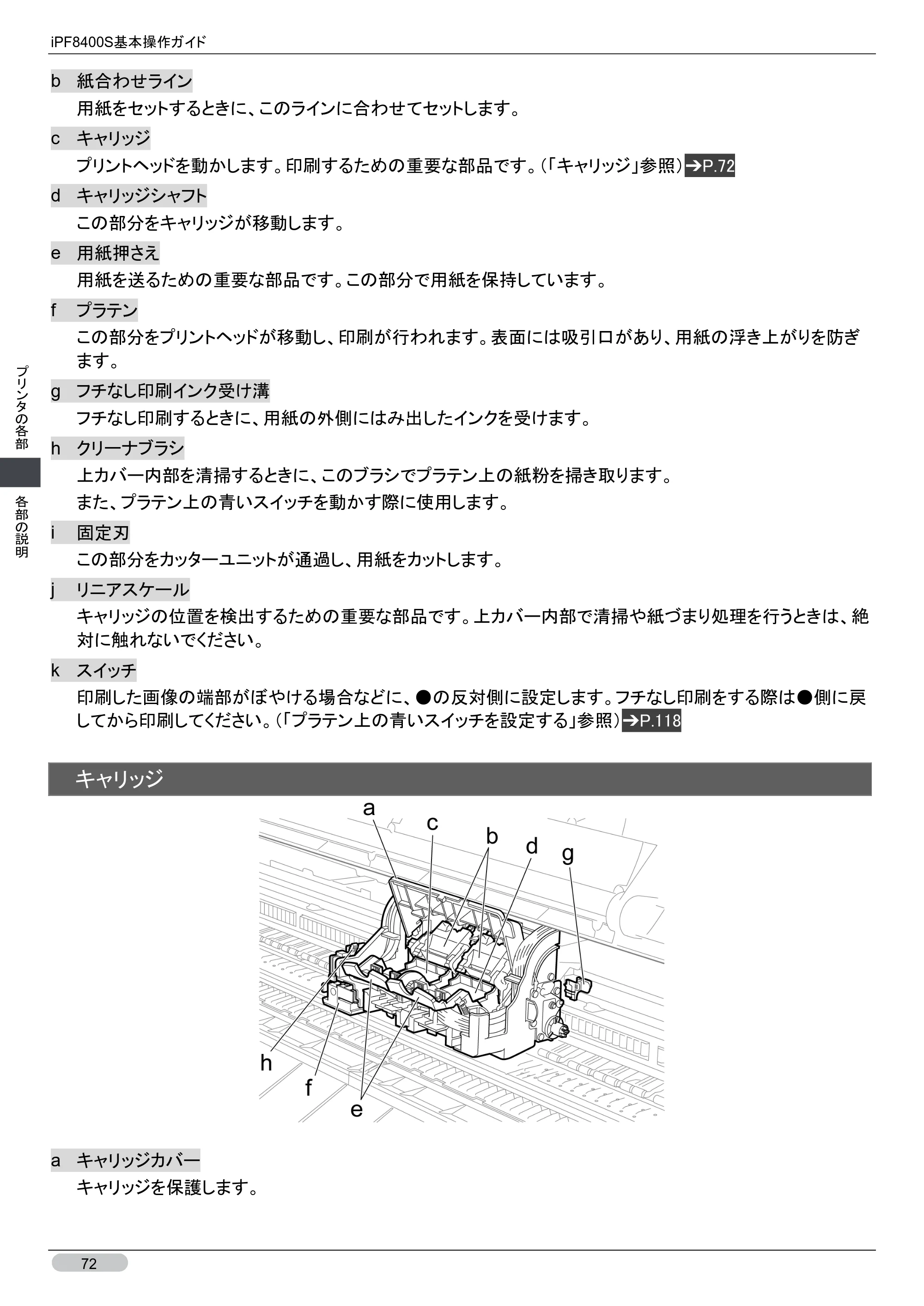 キヤノン iPF8400S 基本操作ガイド （PDF形式／13.84Mバイト） — 原本ページ — 72ページ
