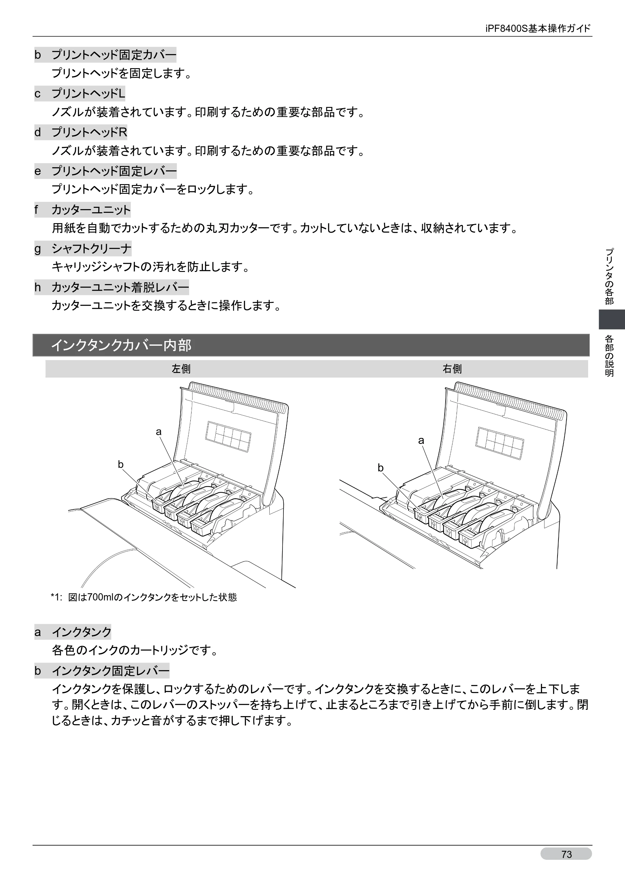 キヤノン iPF8400S 基本操作ガイド （PDF形式／13.84Mバイト） — 原本ページ — 73ページ