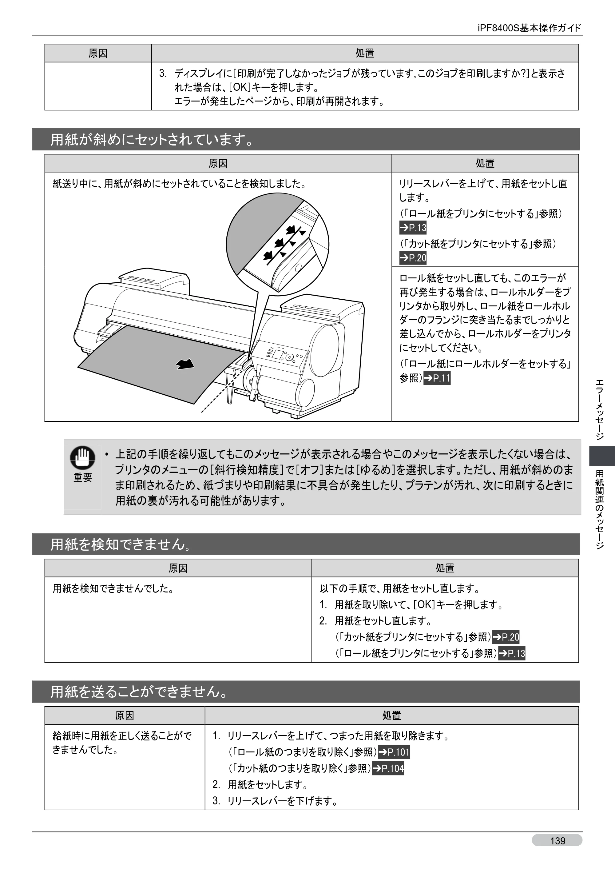 キヤノン iPF8400S 基本操作ガイド （PDF形式／13.84Mバイト） — 原本ページ — 139ページ