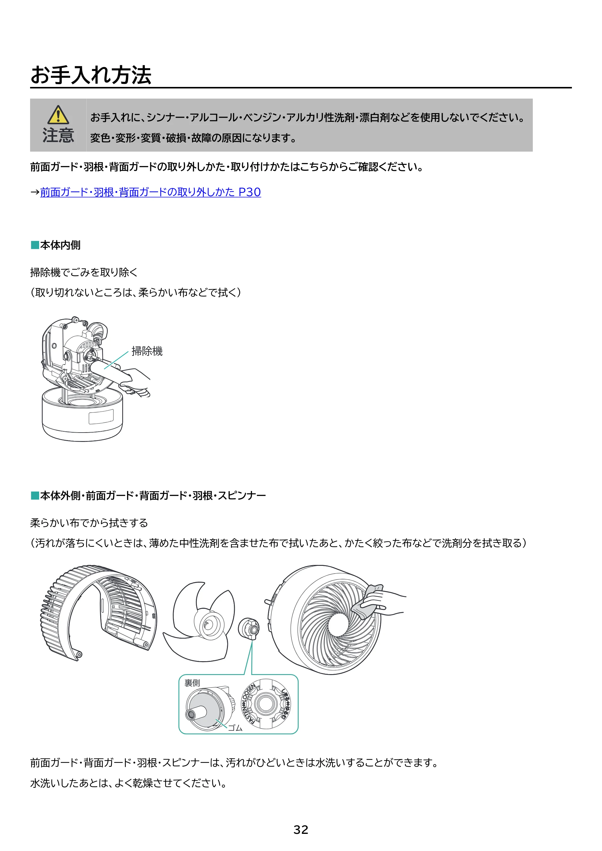 アイリスオーヤマ PCF-CD15TECA 取扱説明書 — 原本ページ — 32ページ