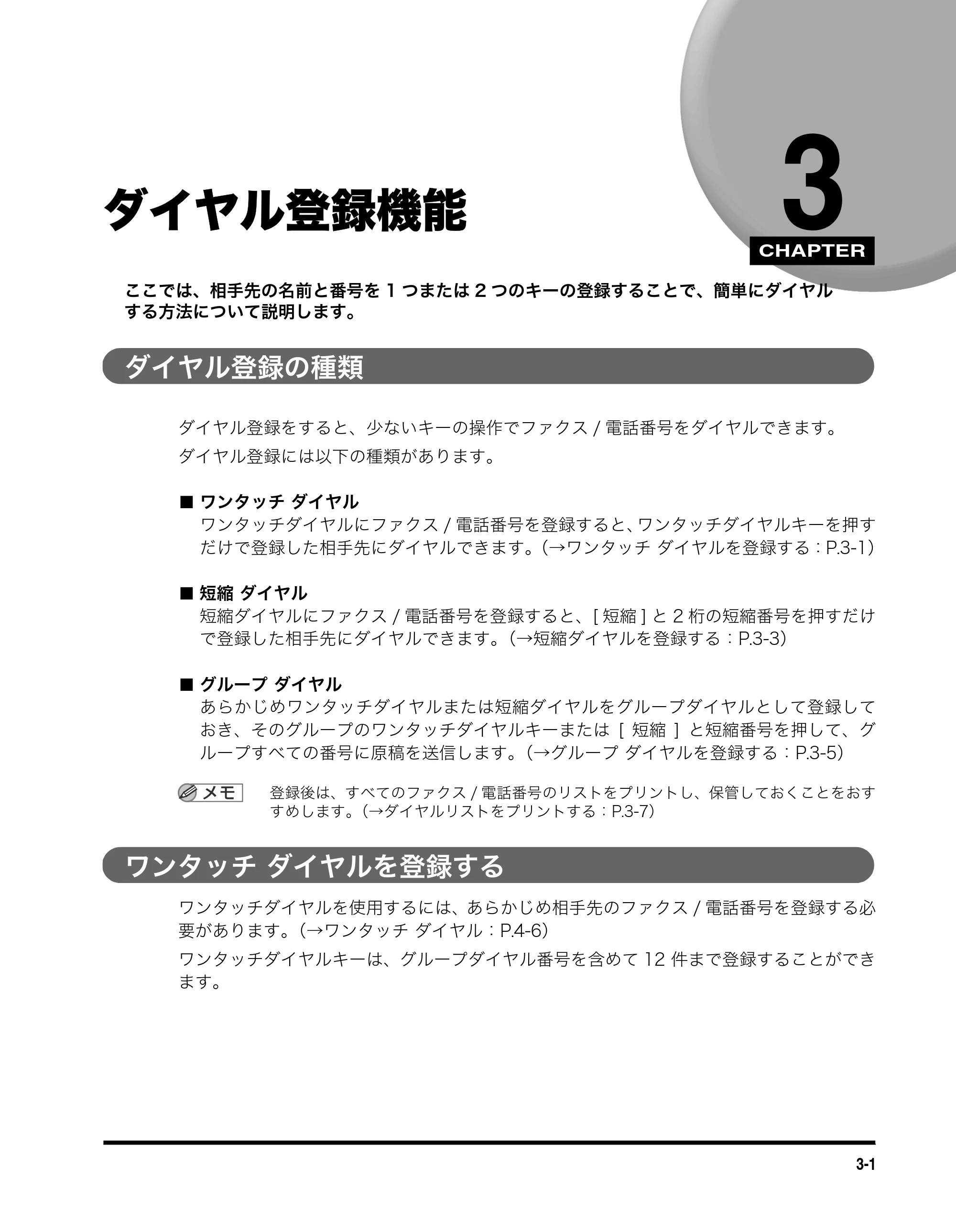 キヤノン MF5770 ファクスガイド (PDF形式/4.29Mバイト) — ダイヤル登録機能 — 原本ページ — 22ページ