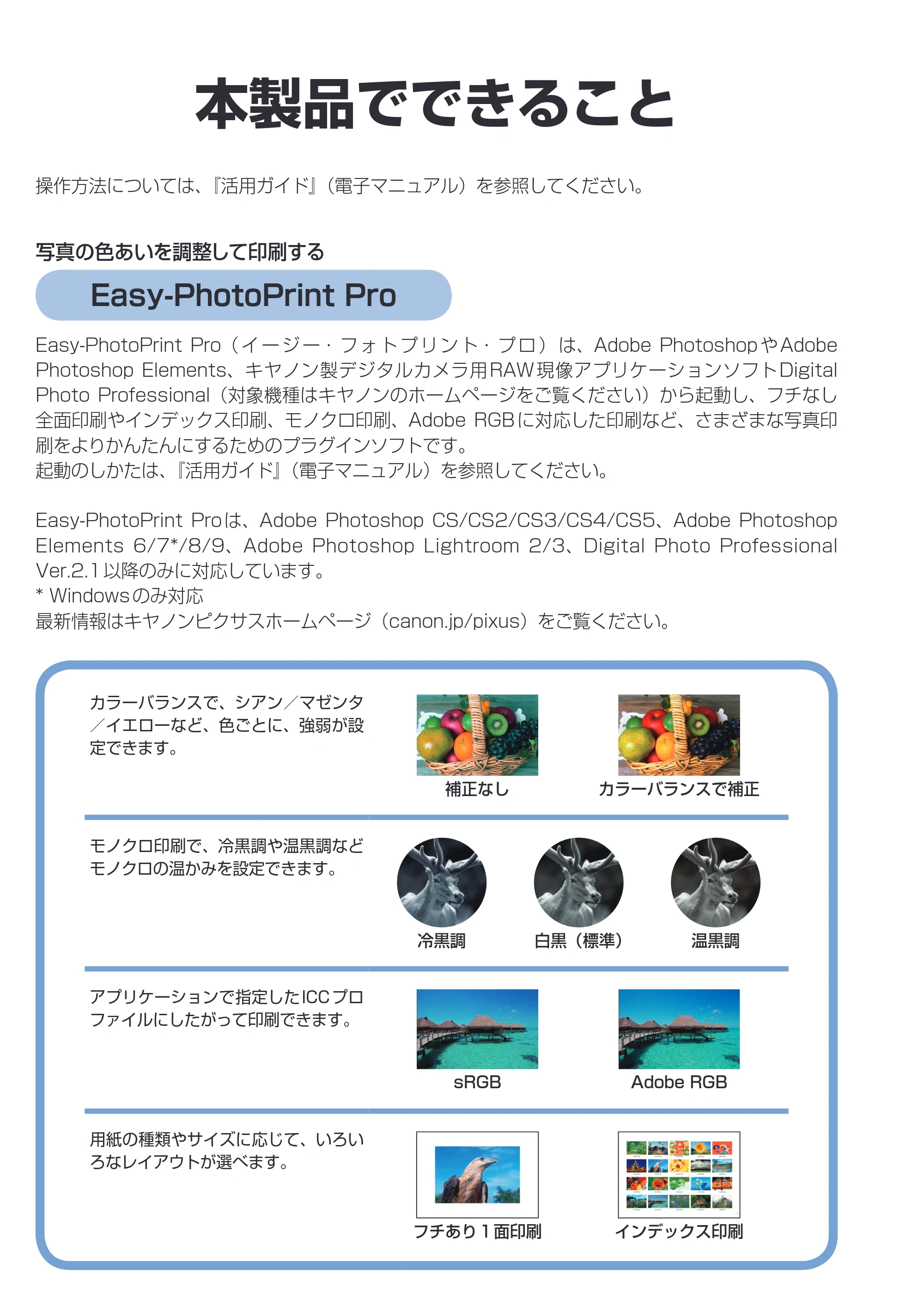 キヤノン PIXUS PRO-1 基本操作ガイド（PDF：11.7MB） — 原本ページ — 2ページ