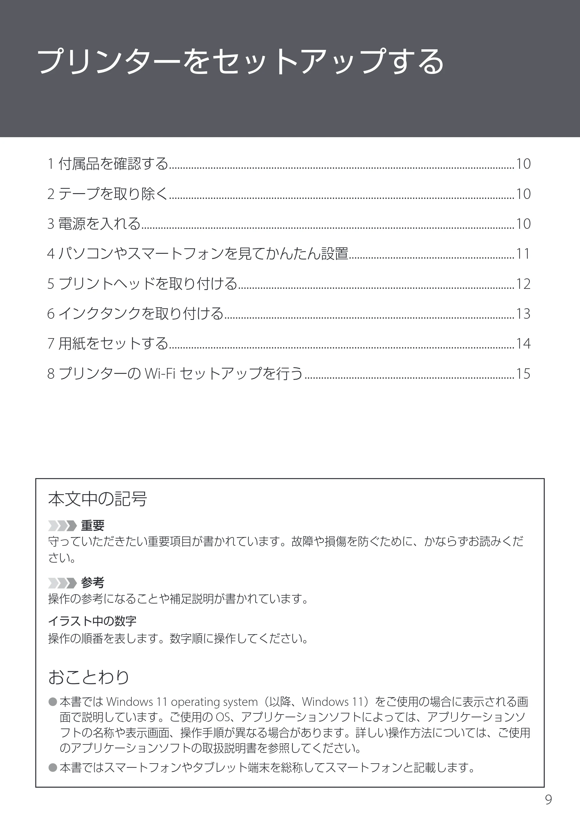 キヤノン TR163 設置・基本操作マニュアル 2025年3月11日掲載（PDF：5.0MB） — プリンターをセットアップする — 原本ページ — 11ページ
