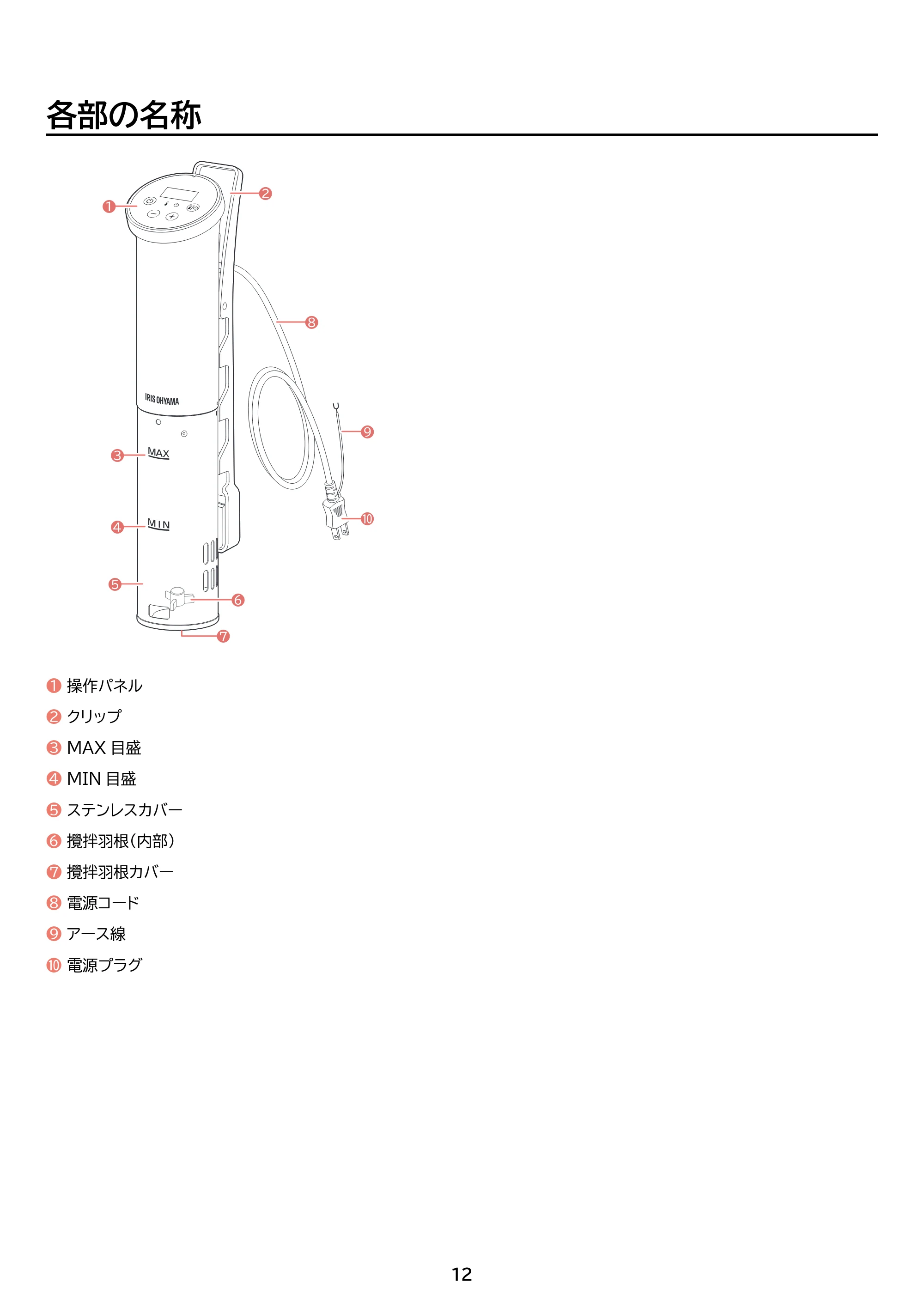 アイリスオーヤマ LTC-04 取扱説明書 — 原本ページ — 12ページ