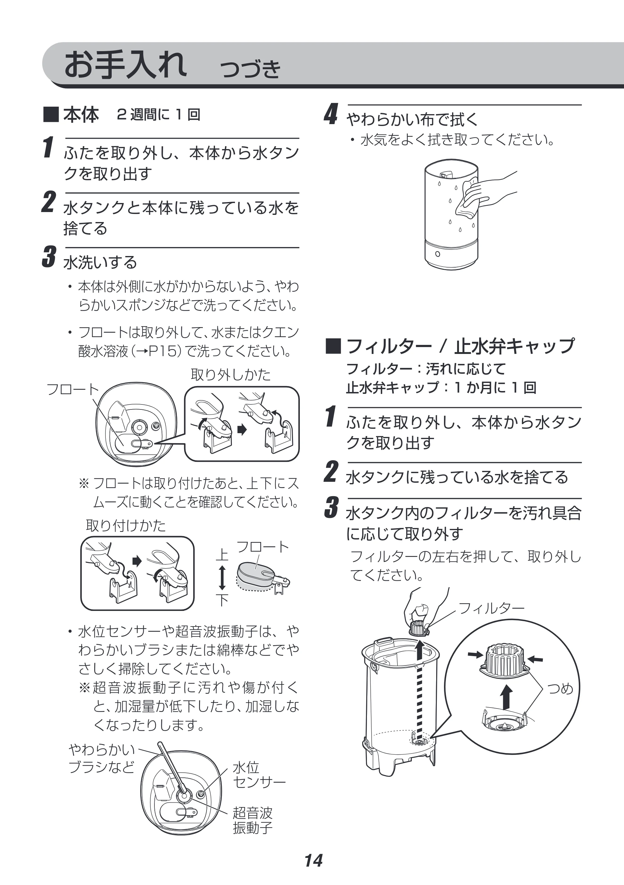 アイリスオーヤマ UTK-230 取扱説明書 — 原本ページ — 14ページ