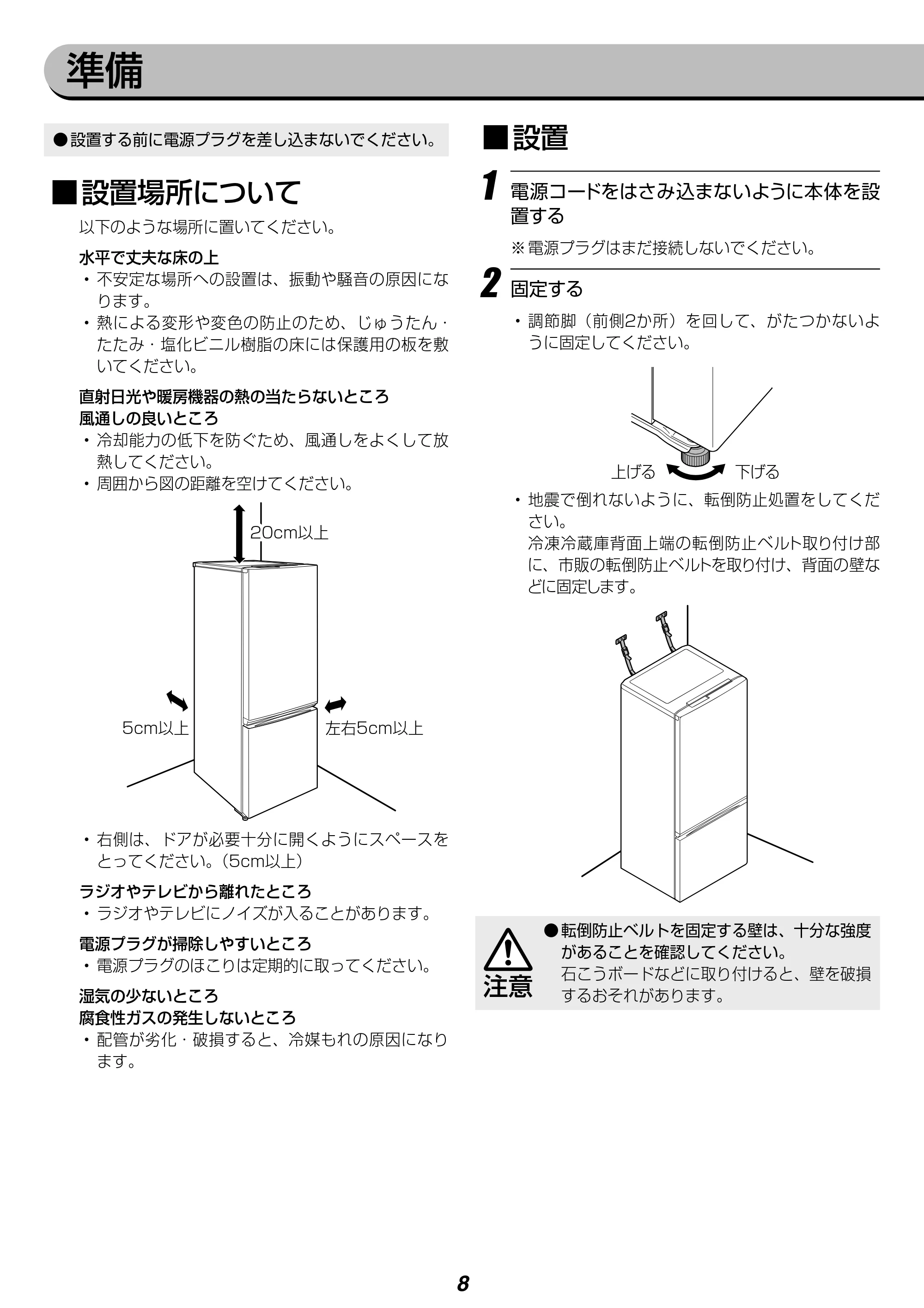 アイリスオーヤマ IRSN-17A 取扱説明書 — 原本ページ — 8ページ