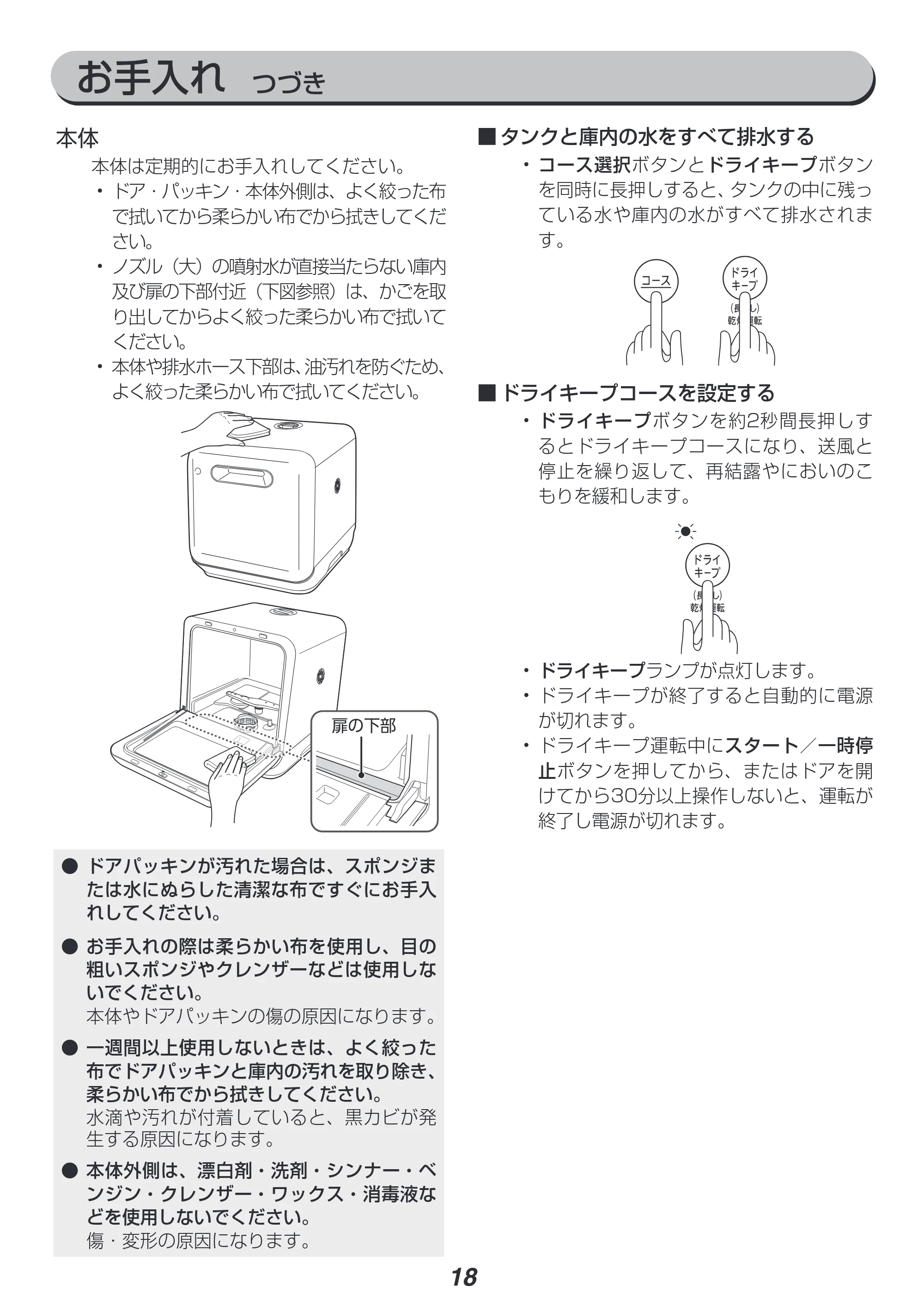 アイリスオーヤマ ISHT-5000 取扱説明書 — 原本ページ — 18ページ