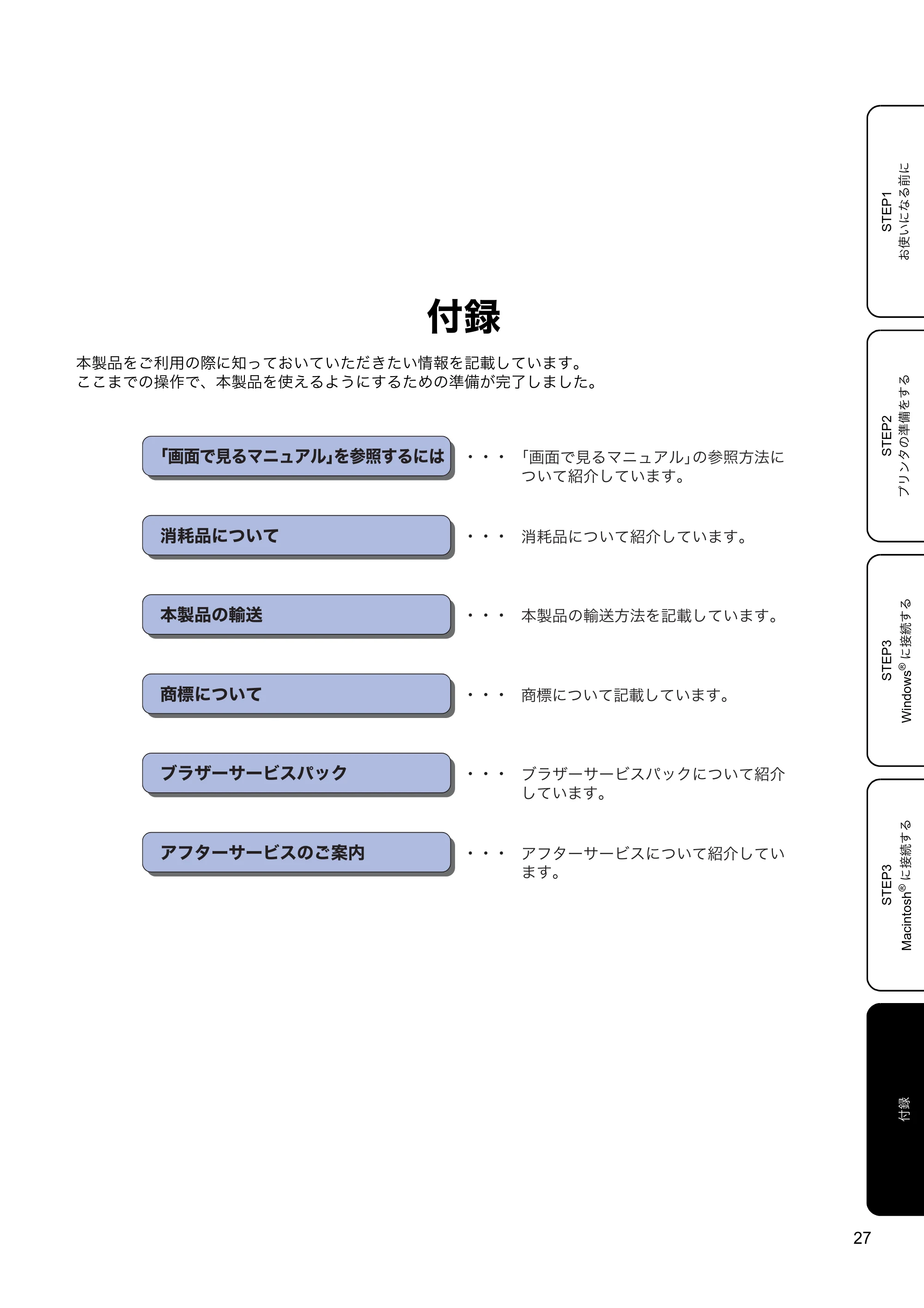 ブラザー HL-2140 かんたん設置ガイド — 付録 — 原本ページ — 29ページ