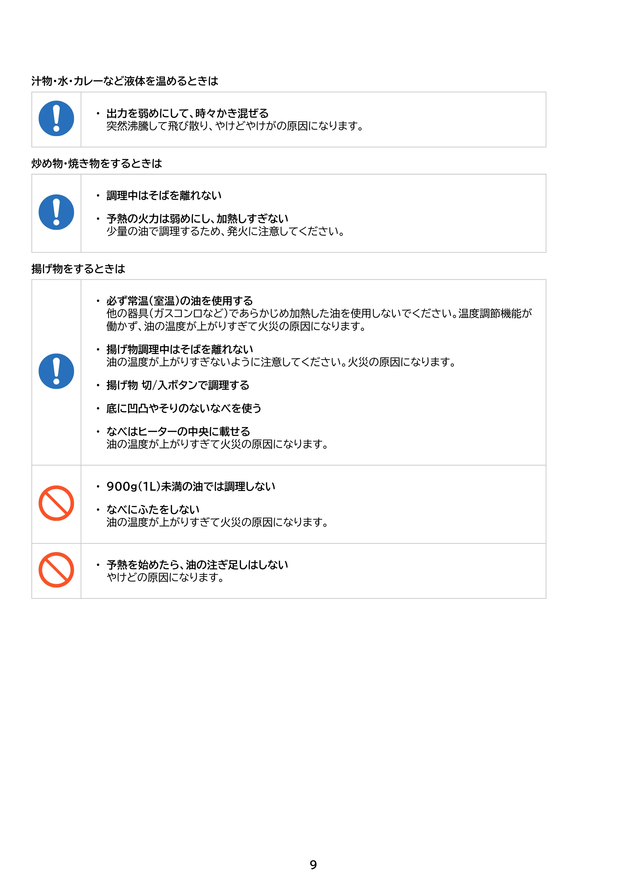 アイリスオーヤマ IHK-WKT41 取扱説明書 — 原本ページ — 9ページ