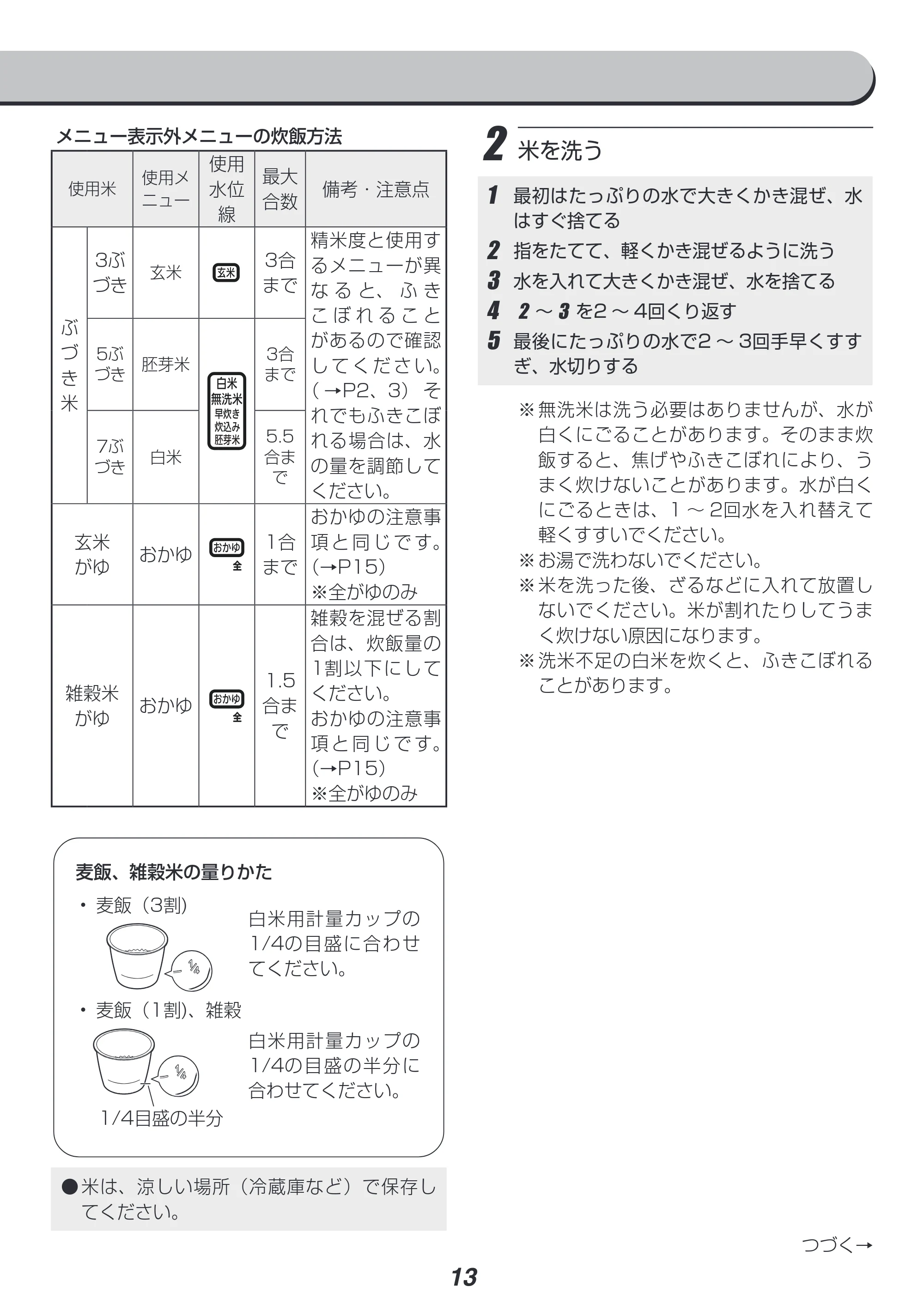アイリスオーヤマ RC-IJH50 取扱説明書 — 原本ページ — 13ページ