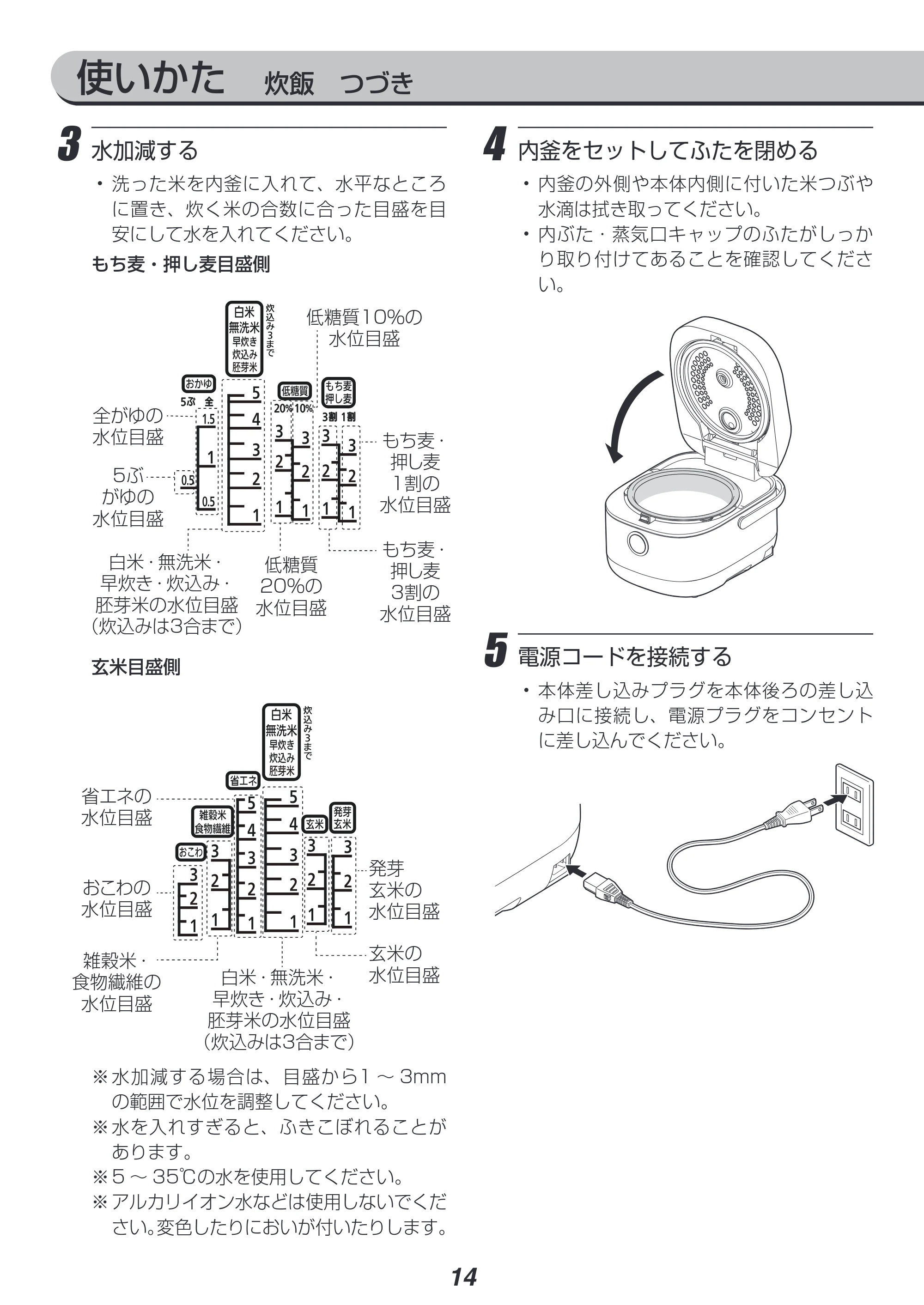 アイリスオーヤマ RC-IJH50 取扱説明書 — 原本ページ — 14ページ