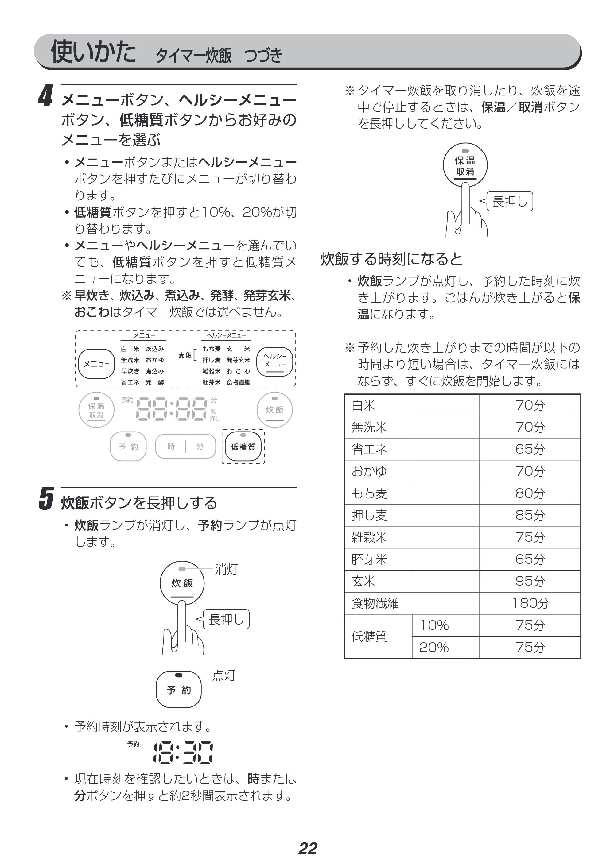 アイリスオーヤマ RC-IJH50 取扱説明書 — 原本ページ — 22ページ