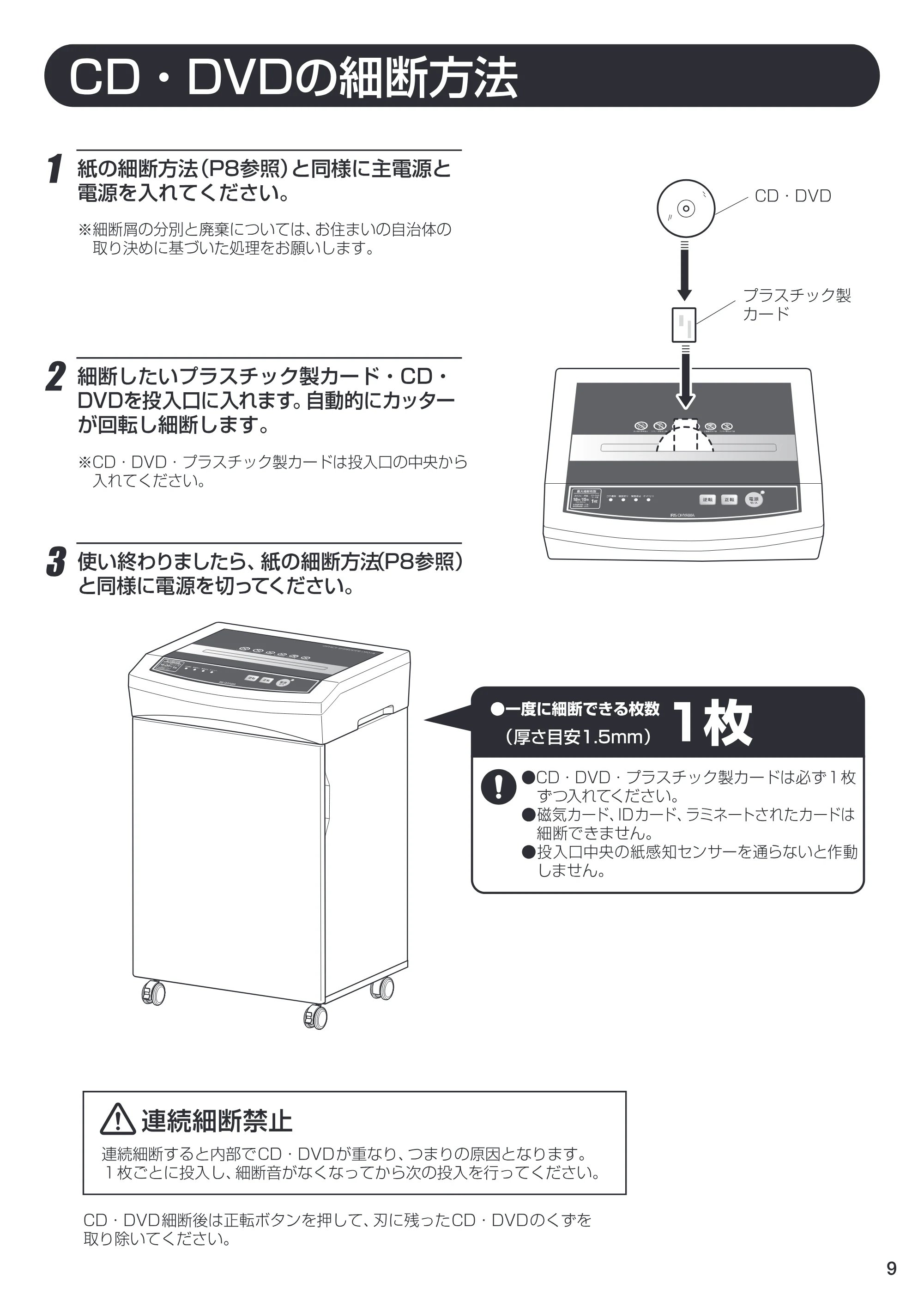 アイリスオーヤマ OF318 取扱説明書 — P09 [Converted] — 原本ページ — 9ページ