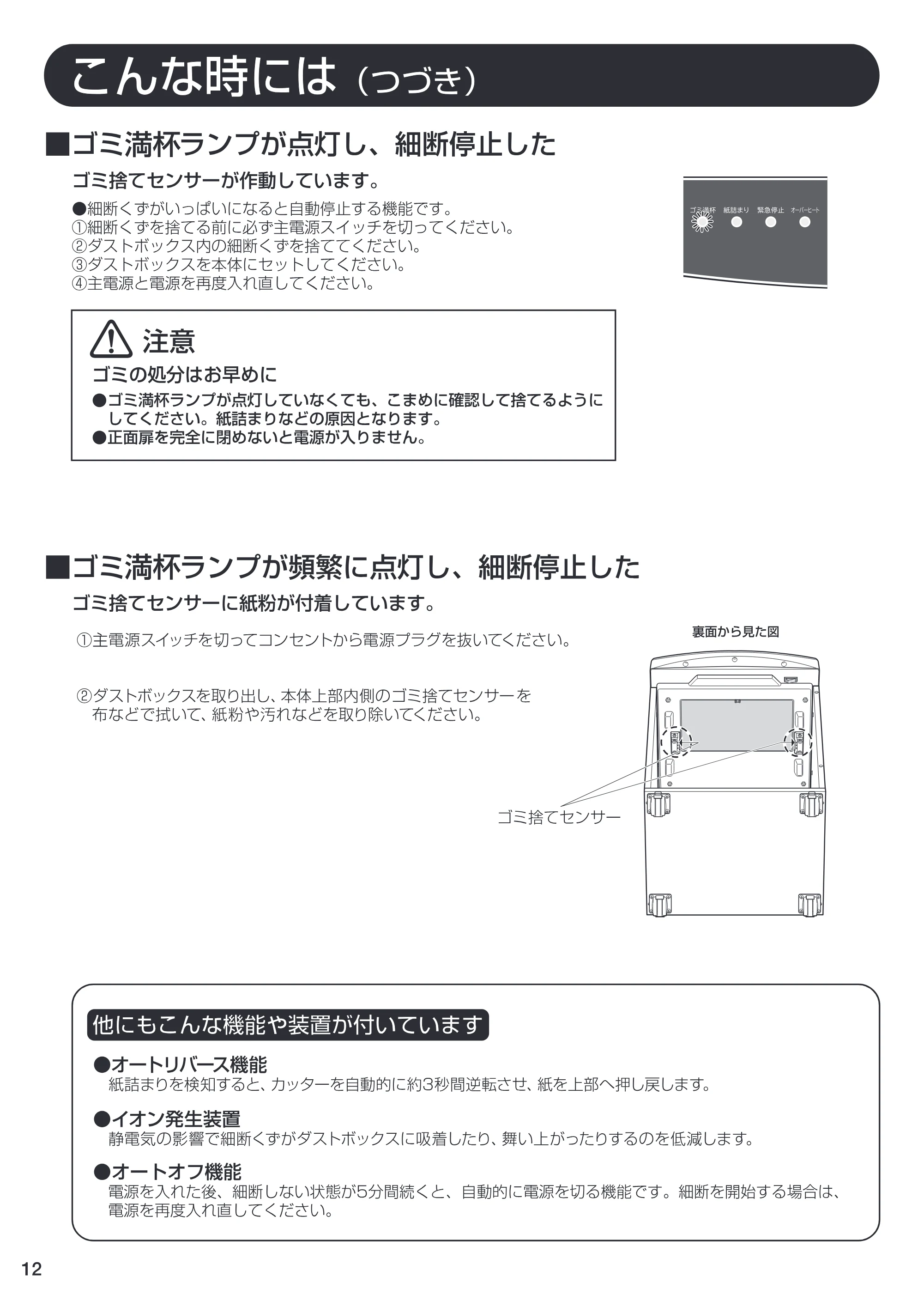 アイリスオーヤマ OF318 取扱説明書 — P12 [Converted] — 原本ページ — 12ページ