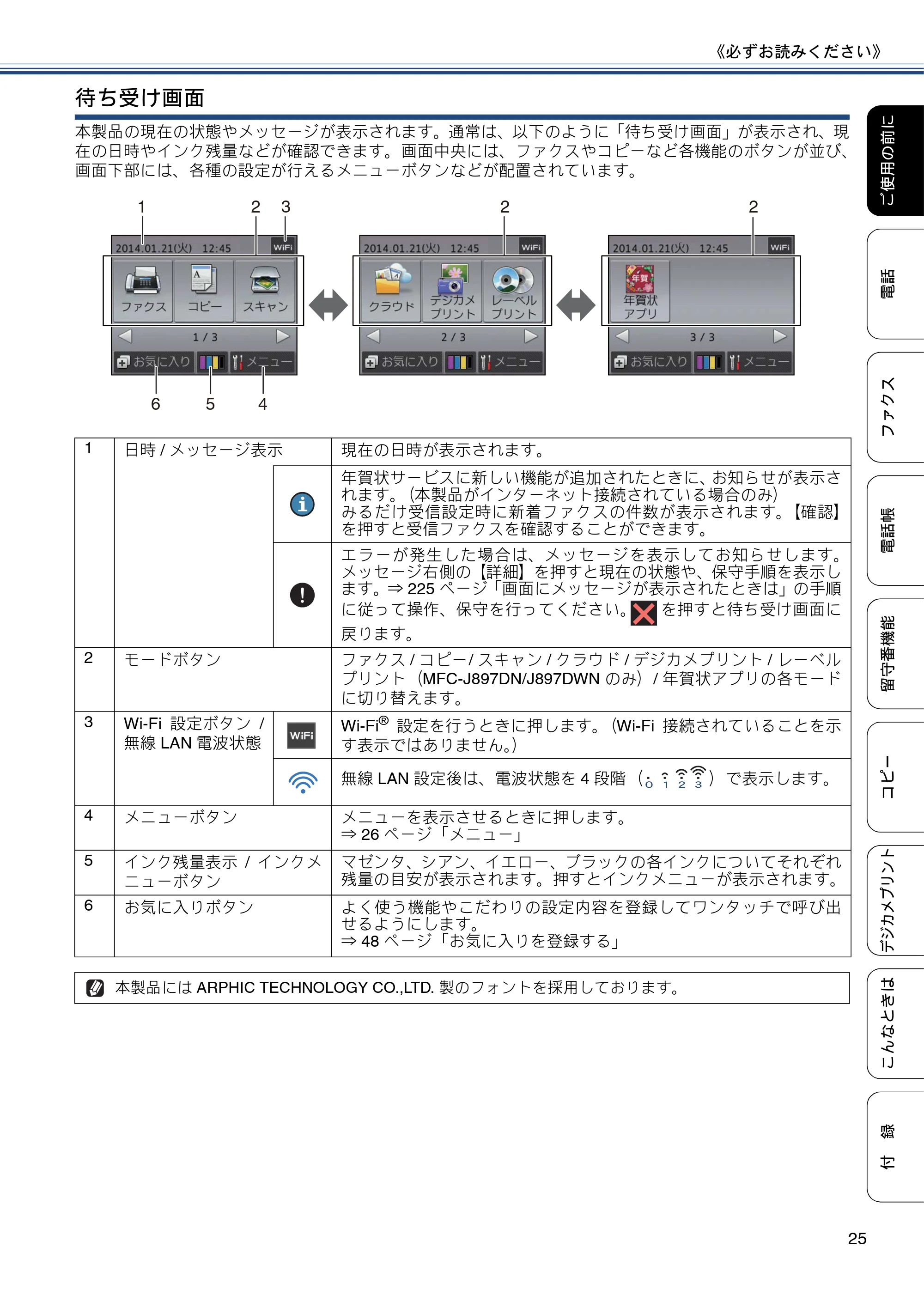 ブラザー MFC-J827DN / MFC-J827DWN / MFC-J897DN / MFC-J897DWN ユーザーズガイド ～基本編～ — 原本ページ — 25ページ