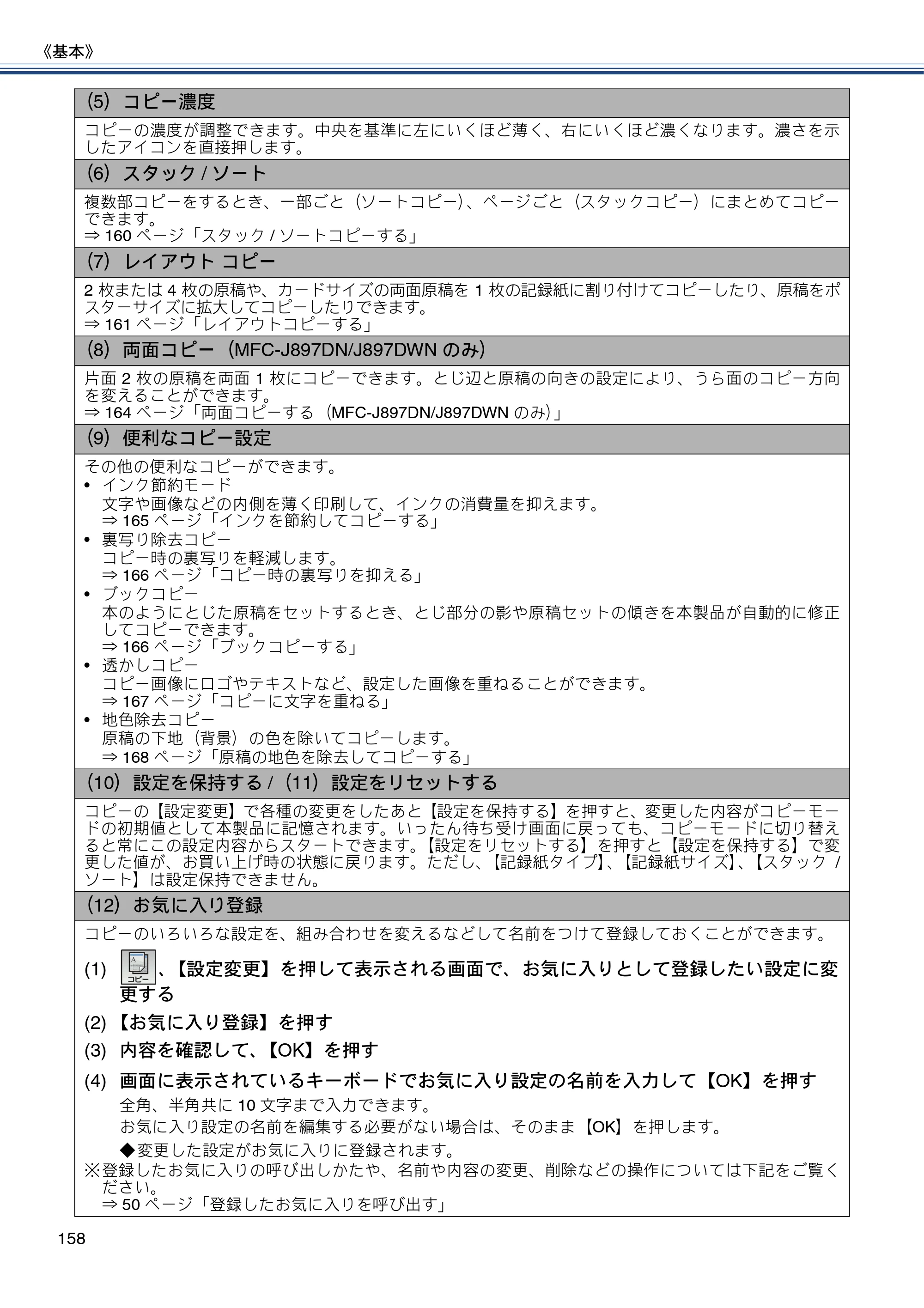 ブラザー MFC-J827DN / MFC-J827DWN / MFC-J897DN / MFC-J897DWN ユーザーズガイド ～基本編～ — 原本ページ — 158ページ