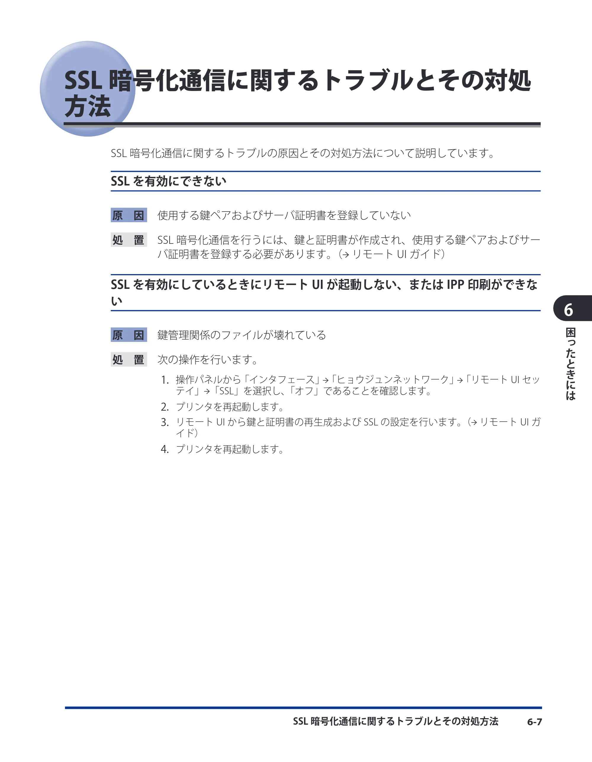 キヤノン LBP3980 ネットワークガイド／本編 2008年8月4日更新 （PDF形式／6.44Mバイト） — SSL暗号化通信に関するトラブルとその対処方法 — 原本ページ — 175ページ