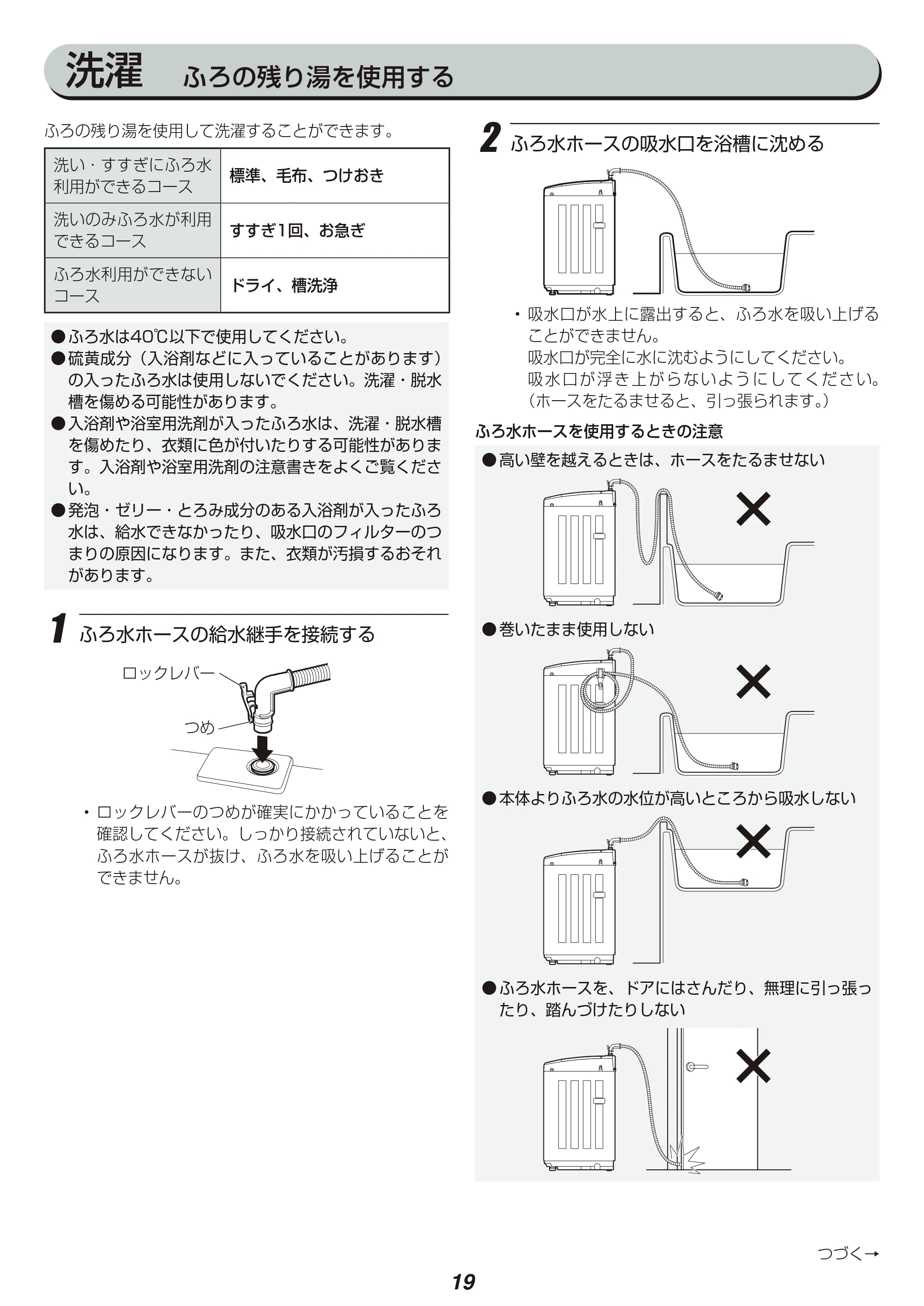 アイリスオーヤマ IAW-T701 取扱説明書 — 原本ページ — 19ページ