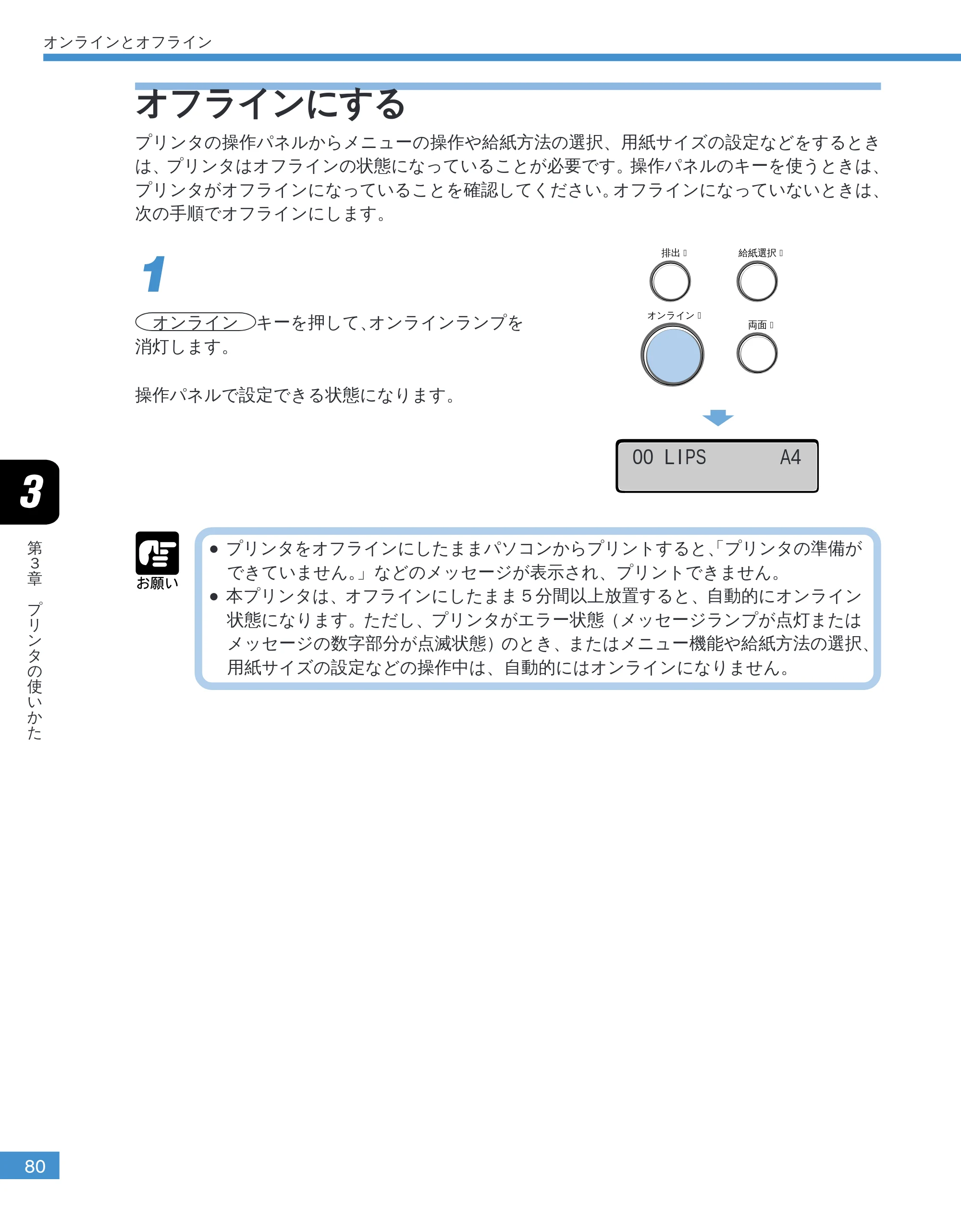 キヤノン LBP-2050 ユーザーズガイド （PDF形式／10.14Mバイト） — オフラインにする — 原本ページ — 83ページ