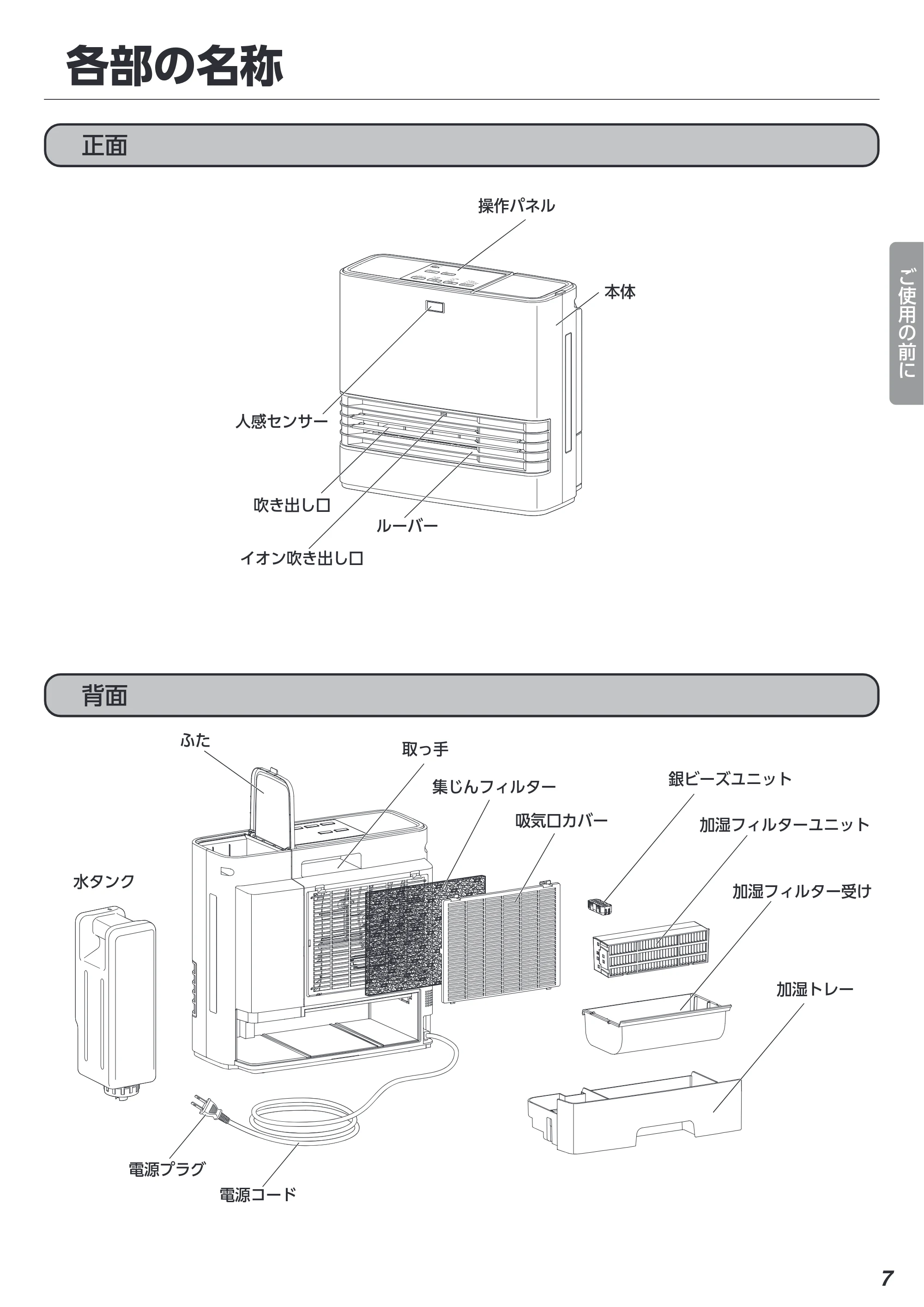 アイリスオーヤマ ACHHM12A-H 取扱説明書 — 原本ページ — 7ページ