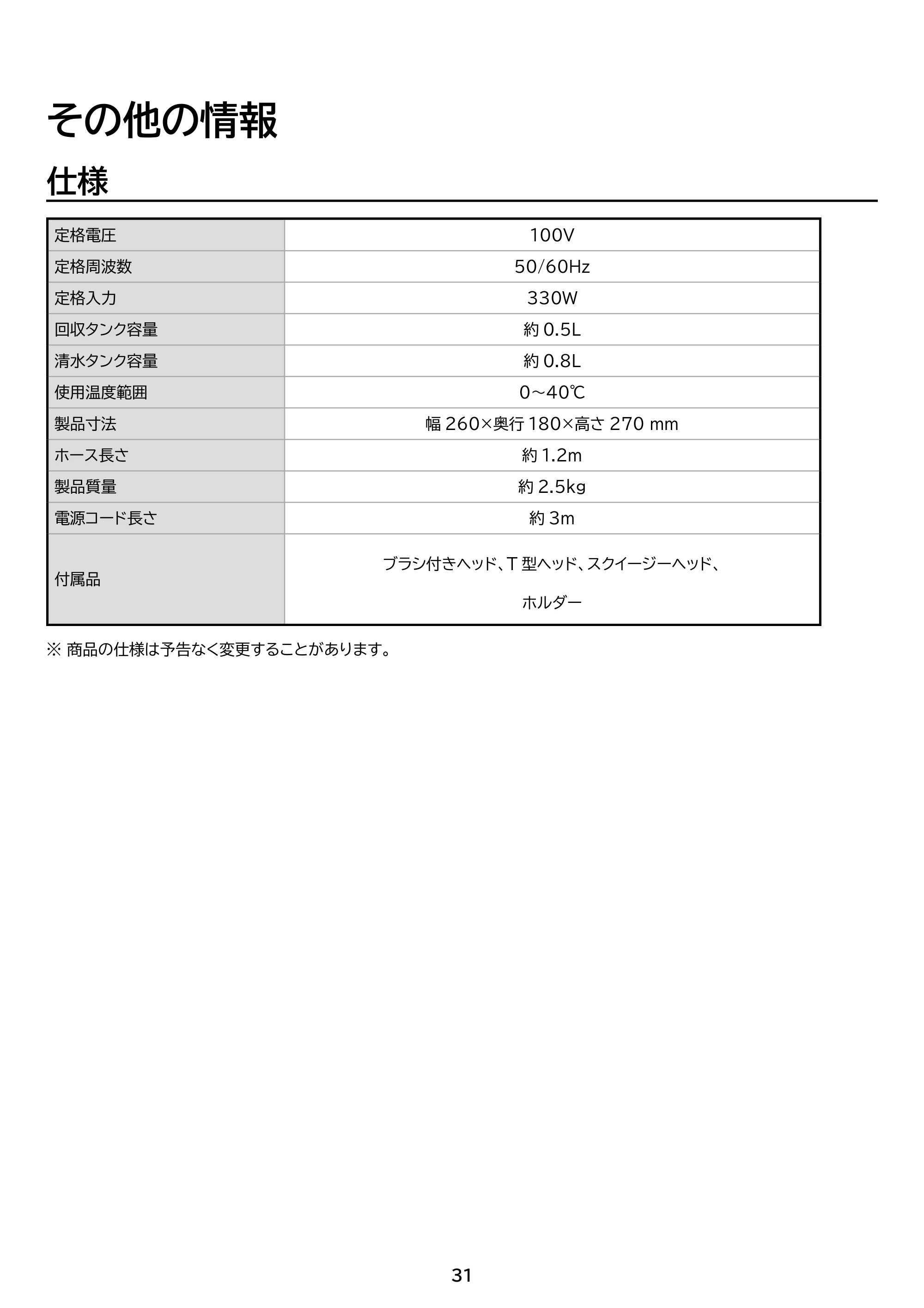 アイリスオーヤマ KRNS-P500 取扱説明書 — 原本ページ — 31ページ