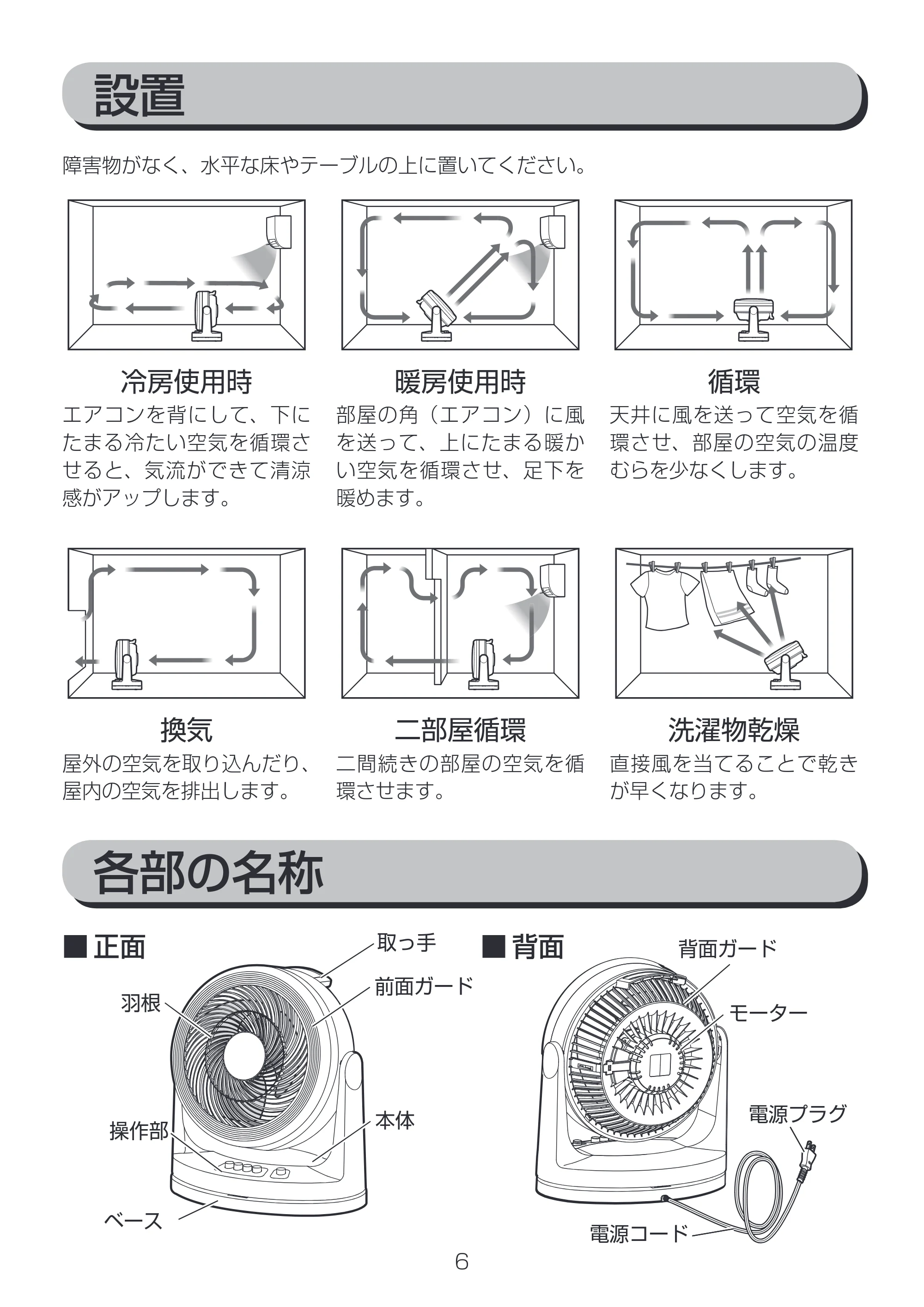 アイリスオーヤマ PCF-HM23 取扱説明書 — 原本ページ — 6ページ