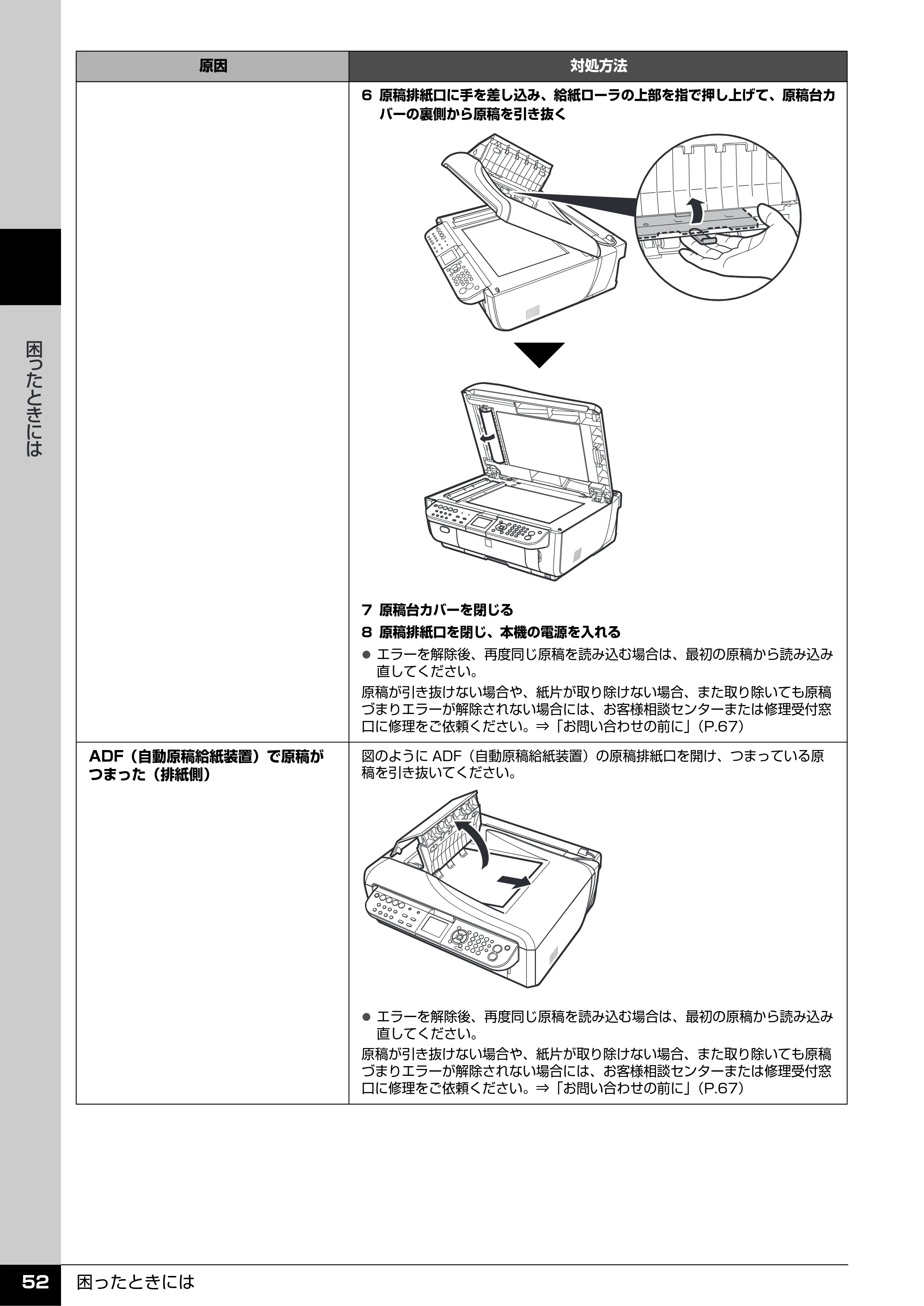 キヤノン PIXUS MX7600 操作ガイド (お手入れ・困ったときには編) (PDF形式/7.23Mバイト) — 原本ページ — 53ページ