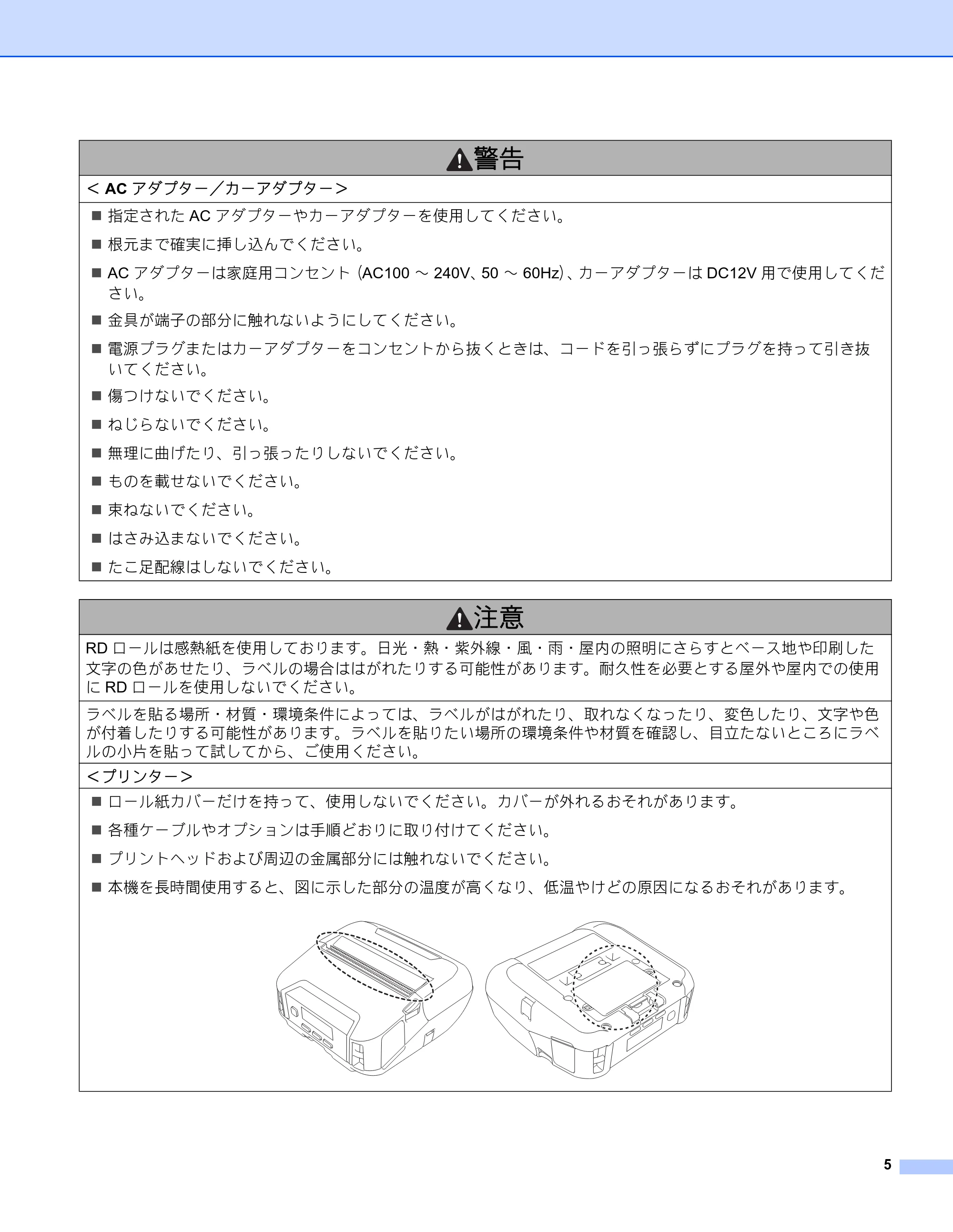ブラザー RJ-4230B / RJ-4250WB ユーザーズガイド — 原本ページ — 6ページ