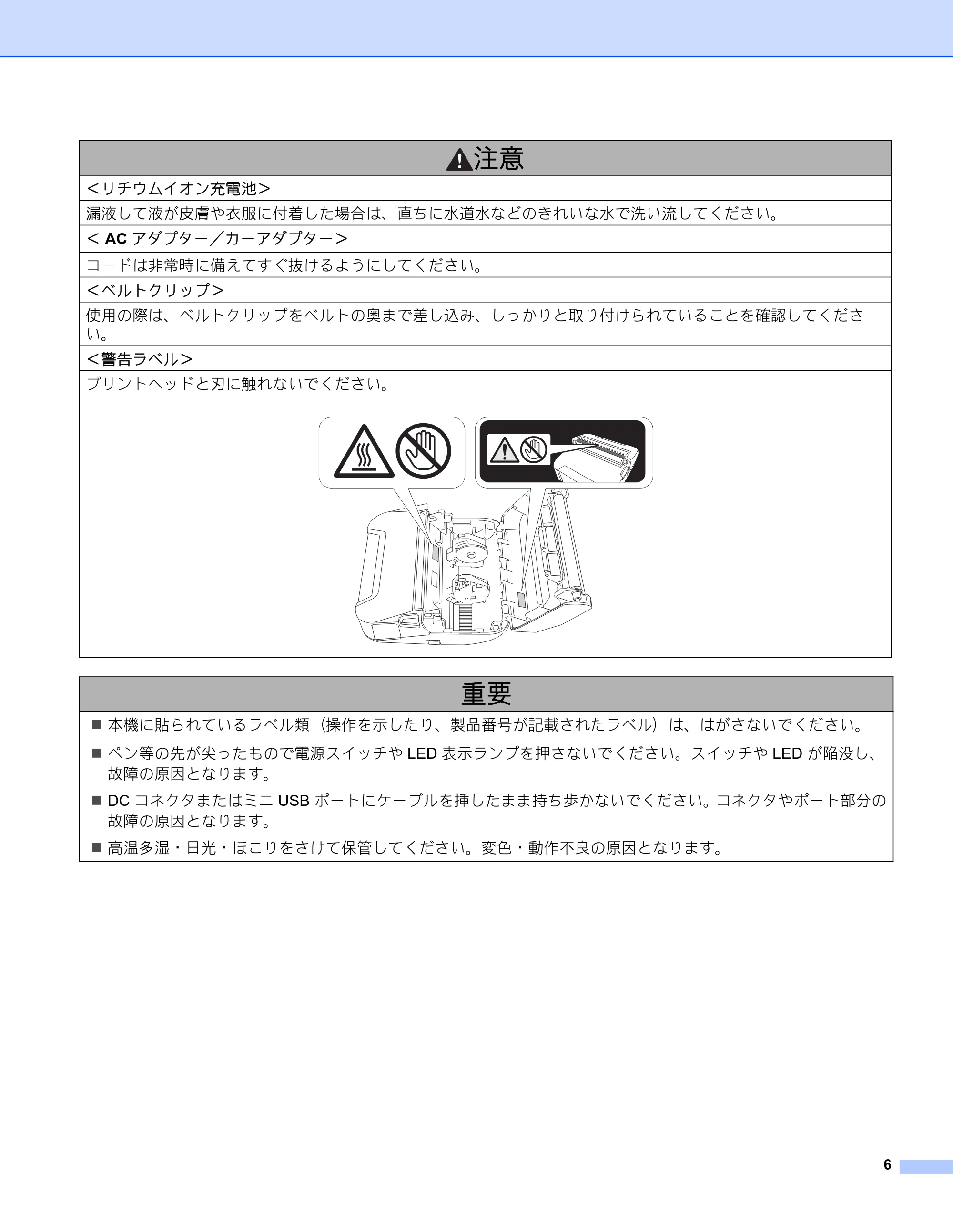 ブラザー RJ-4230B / RJ-4250WB ユーザーズガイド — 原本ページ — 7ページ