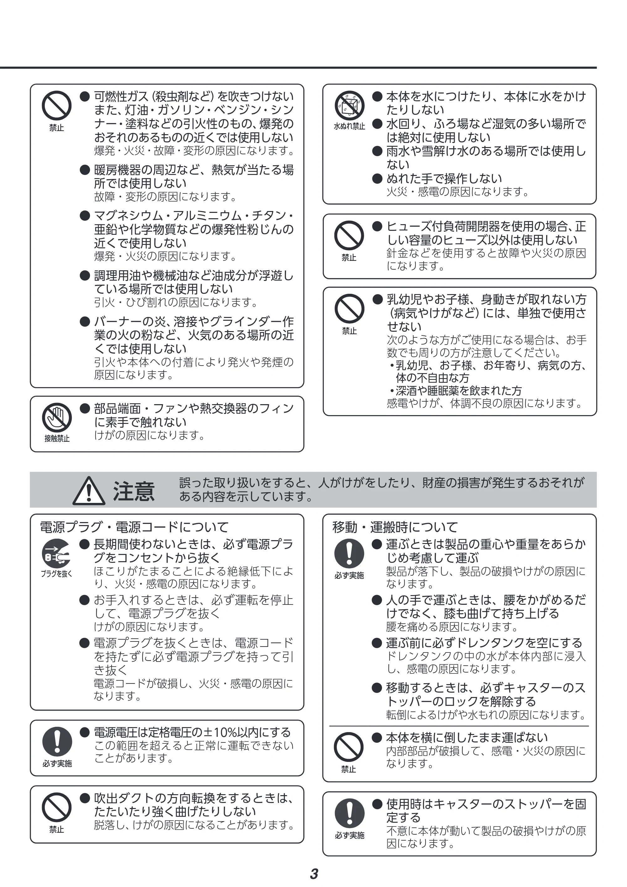 アイリスオーヤマ ISAC-1801U 取扱説明書 — 原本ページ — 3ページ