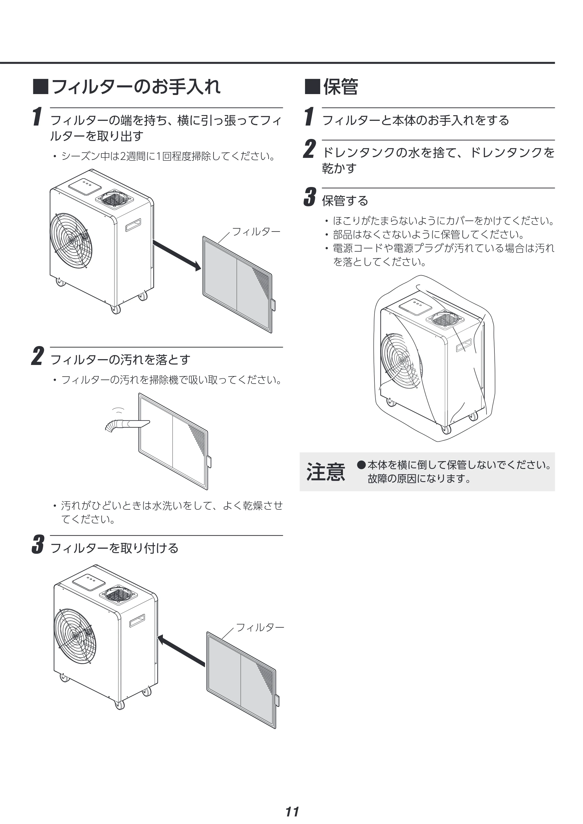 アイリスオーヤマ ISAC-1801U 取扱説明書 — 原本ページ — 11ページ