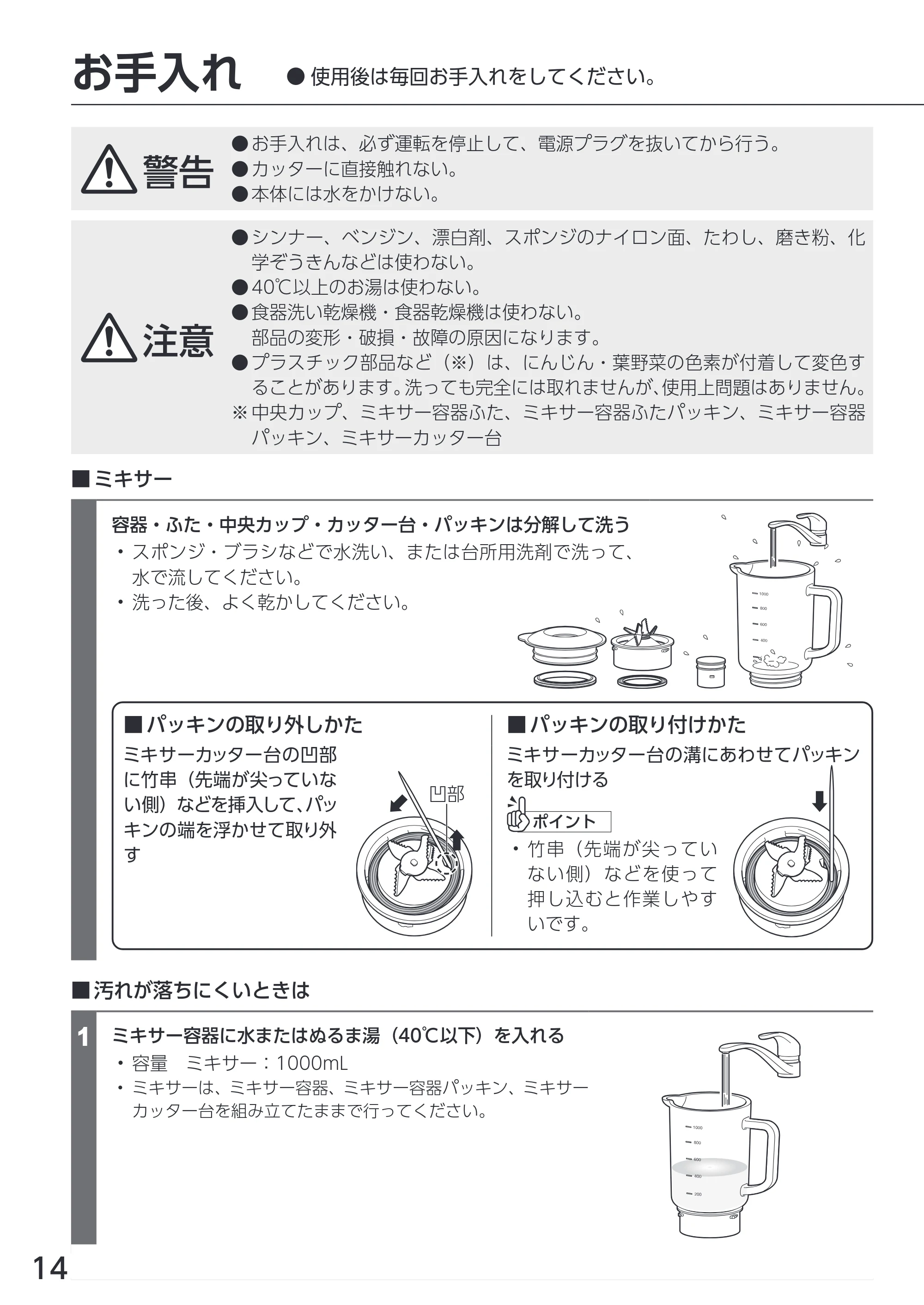 アイリスオーヤマ IJM-S101 取扱説明書 — 原本ページ — 14ページ