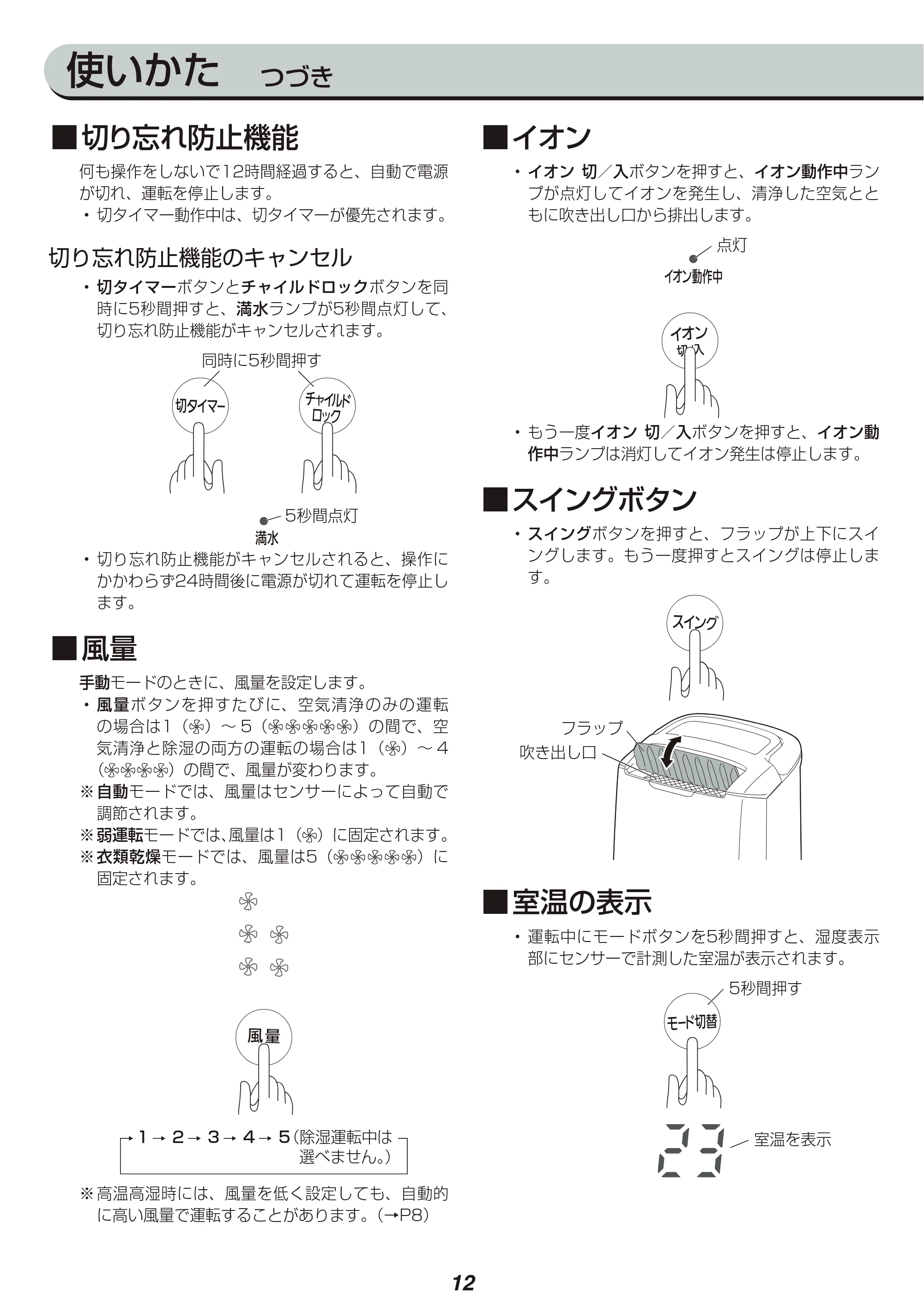 アイリスオーヤマ DCE-120 取扱説明書 — 原本ページ — 12ページ