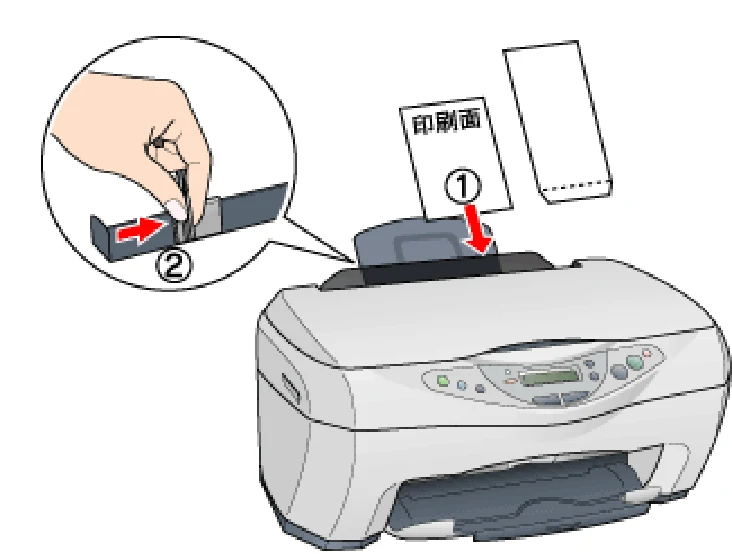 エプソン CC-570L CC-570L ユーザーズガイド (Macintosh版) — 封筒に印刷 — 図版 27-2 — 27ページ