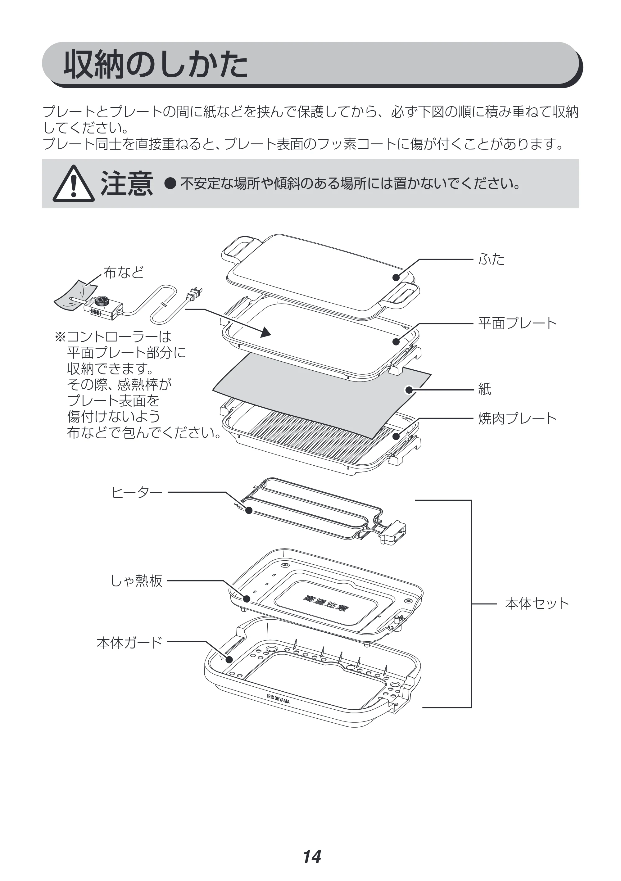 アイリスオーヤマ SWHP-012 取扱説明書 — 原本ページ — 14ページ