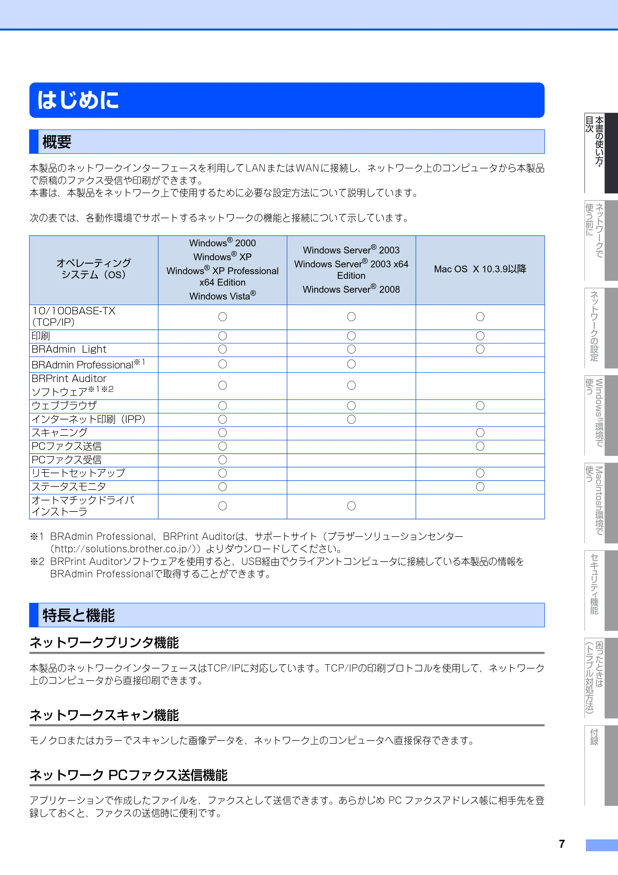 ブラザー MFC-8380DN ユーザーズガイド ~ネットワーク設定編~ — はじめに — 原本ページ — 8ページ
