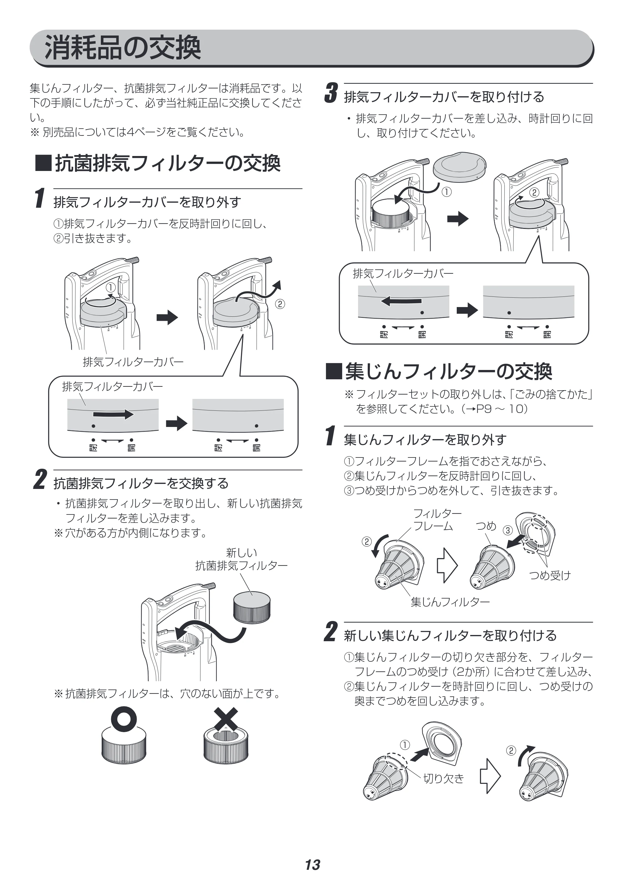 アイリスオーヤマ KIC-FAC4 取扱説明書 — 原本ページ — 13ページ
