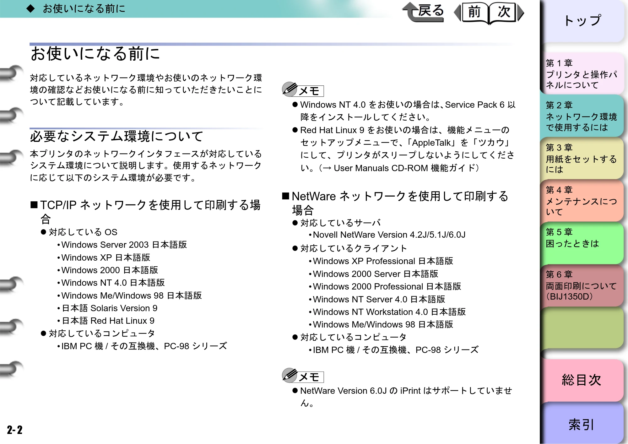 キヤノン BIJ2350/BIJ1350/BIJ1350D ユーザーズガイド（LIPS編） （PDF形式／13.25Mバイト） — お使いになる前に — 原本ページ — 19ページ