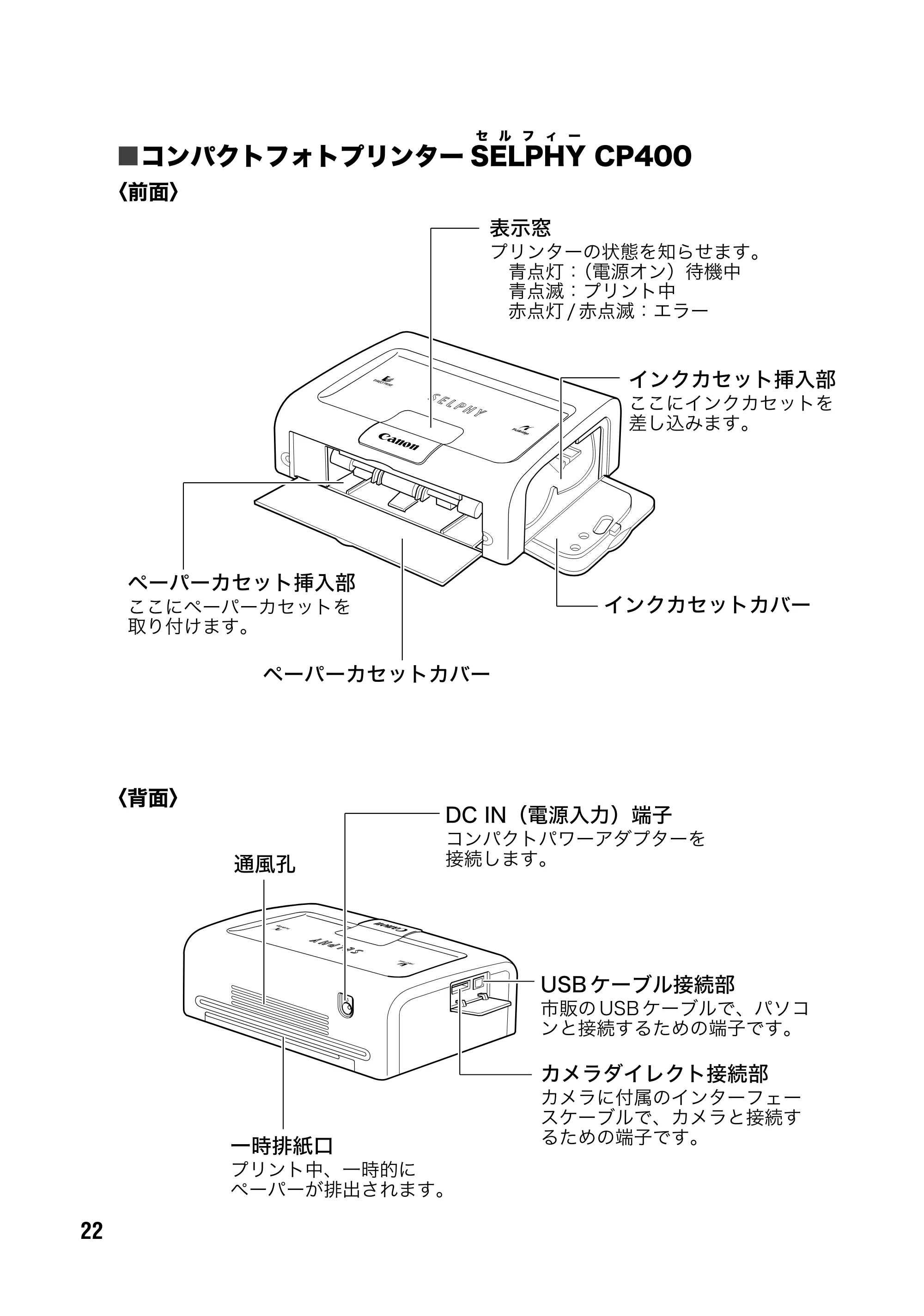 キヤノン SELPHY CP500/CP400 ユーザーガイド (PDF形式/2.03Mバイト) — 原本ページ — 23ページ
