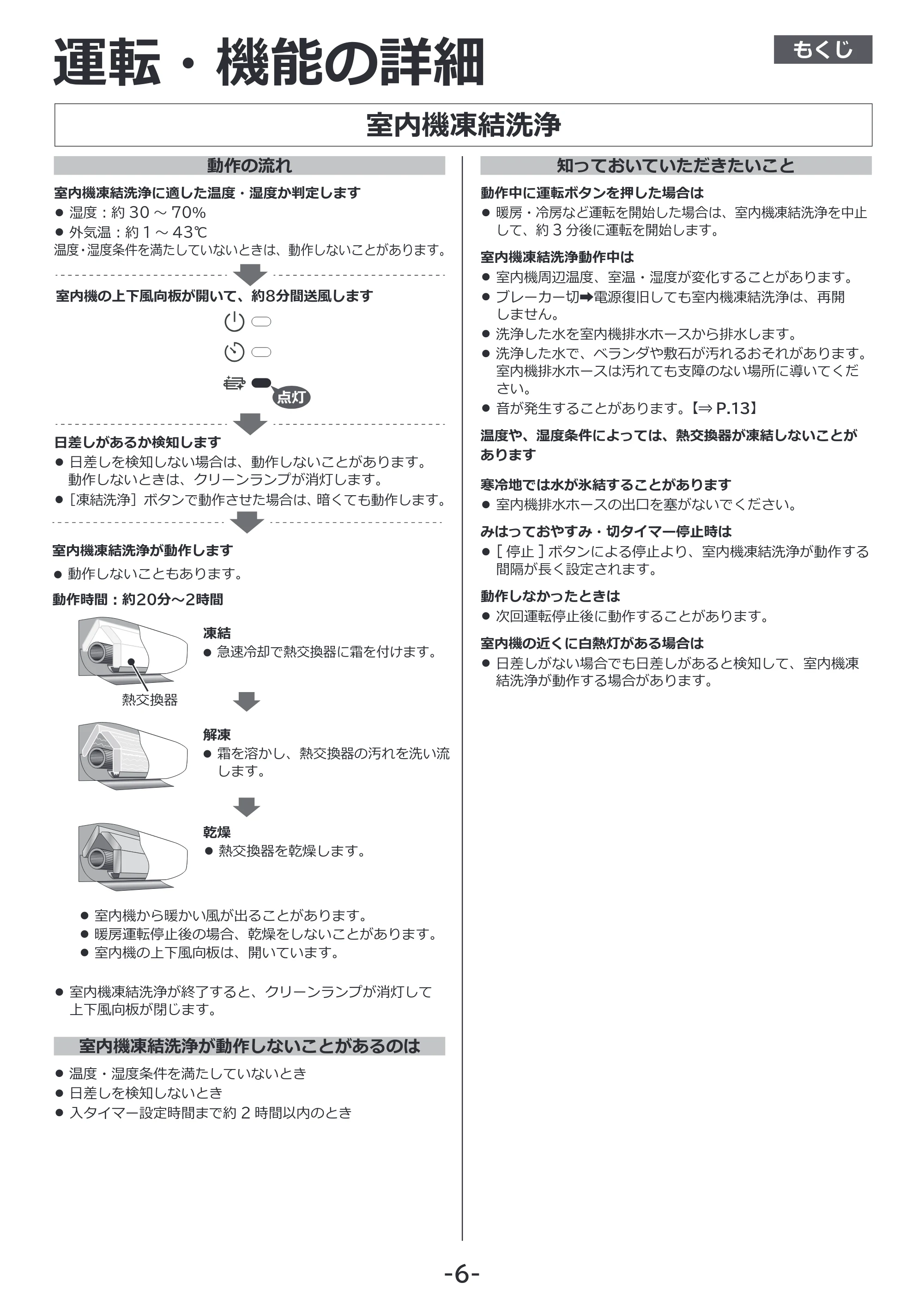 日立 RAS-ER2226S / RAS-ER2526S / RAS-ER2826S 補足説明書(Web掲載のみ) — 室内機凍結洗浄 — 原本ページ — 6ページ