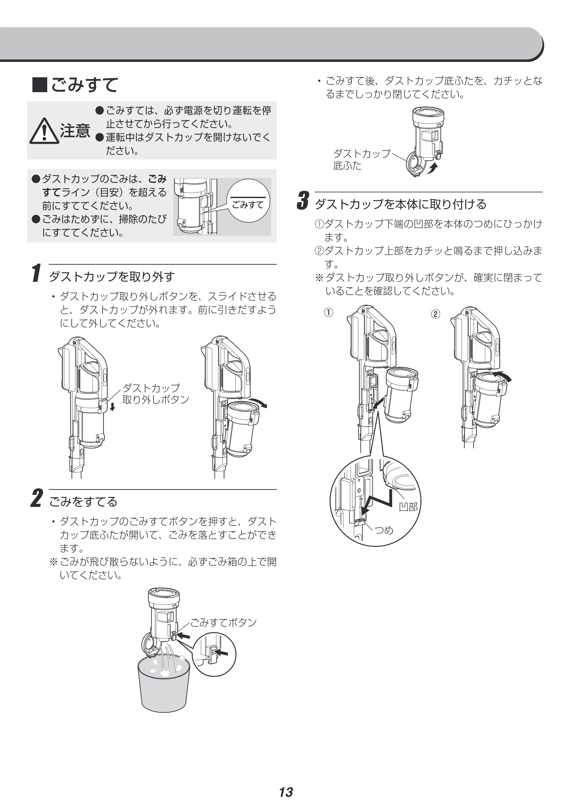 アイリスオーヤマ SCD-M1P 取扱説明書 — 原本ページ — 13ページ