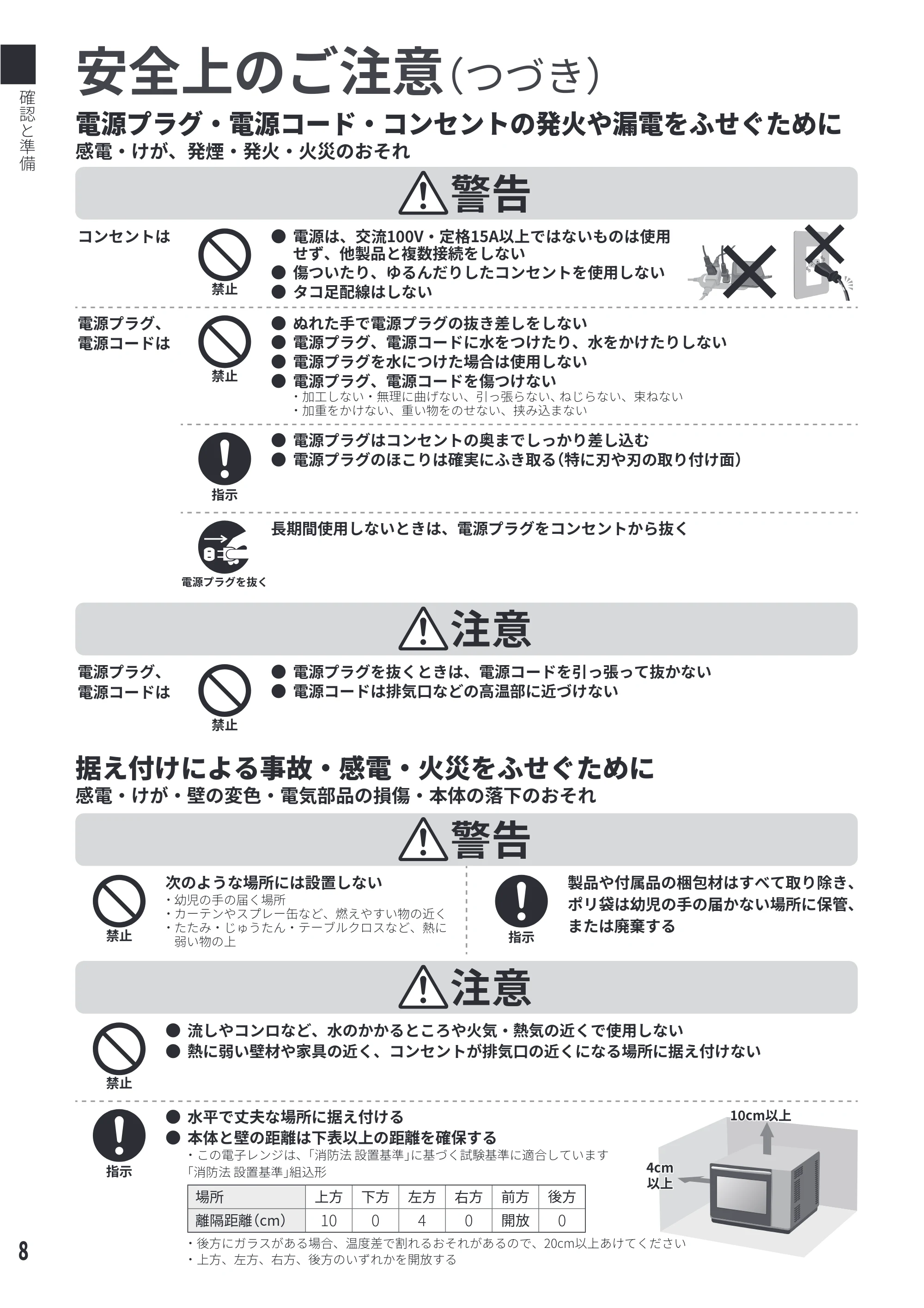 日立 MRO-S23D 取扱説明書 — 原本ページ — 8ページ