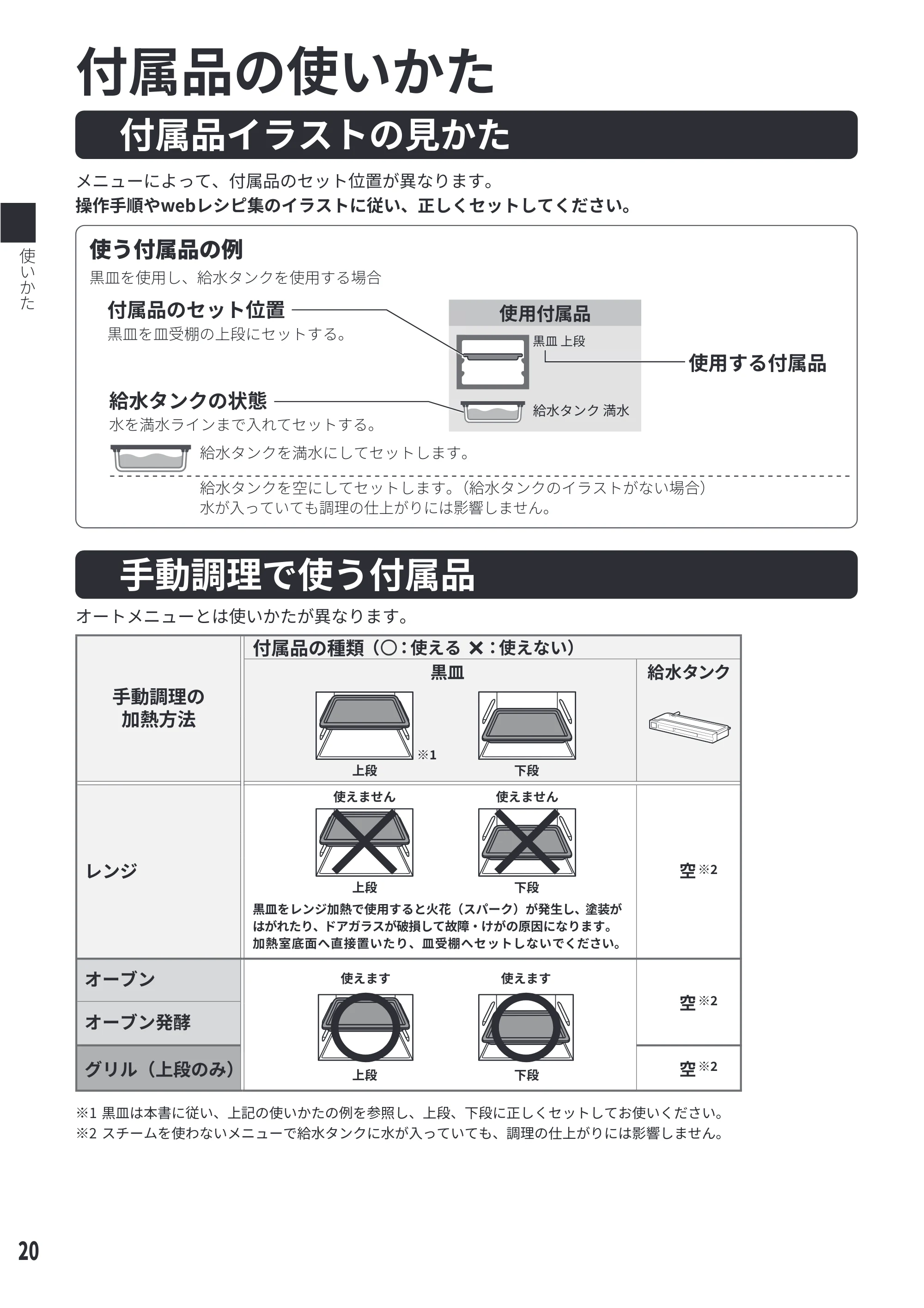 日立 MRO-S23D 取扱説明書 — 使いかた — 原本ページ — 20ページ