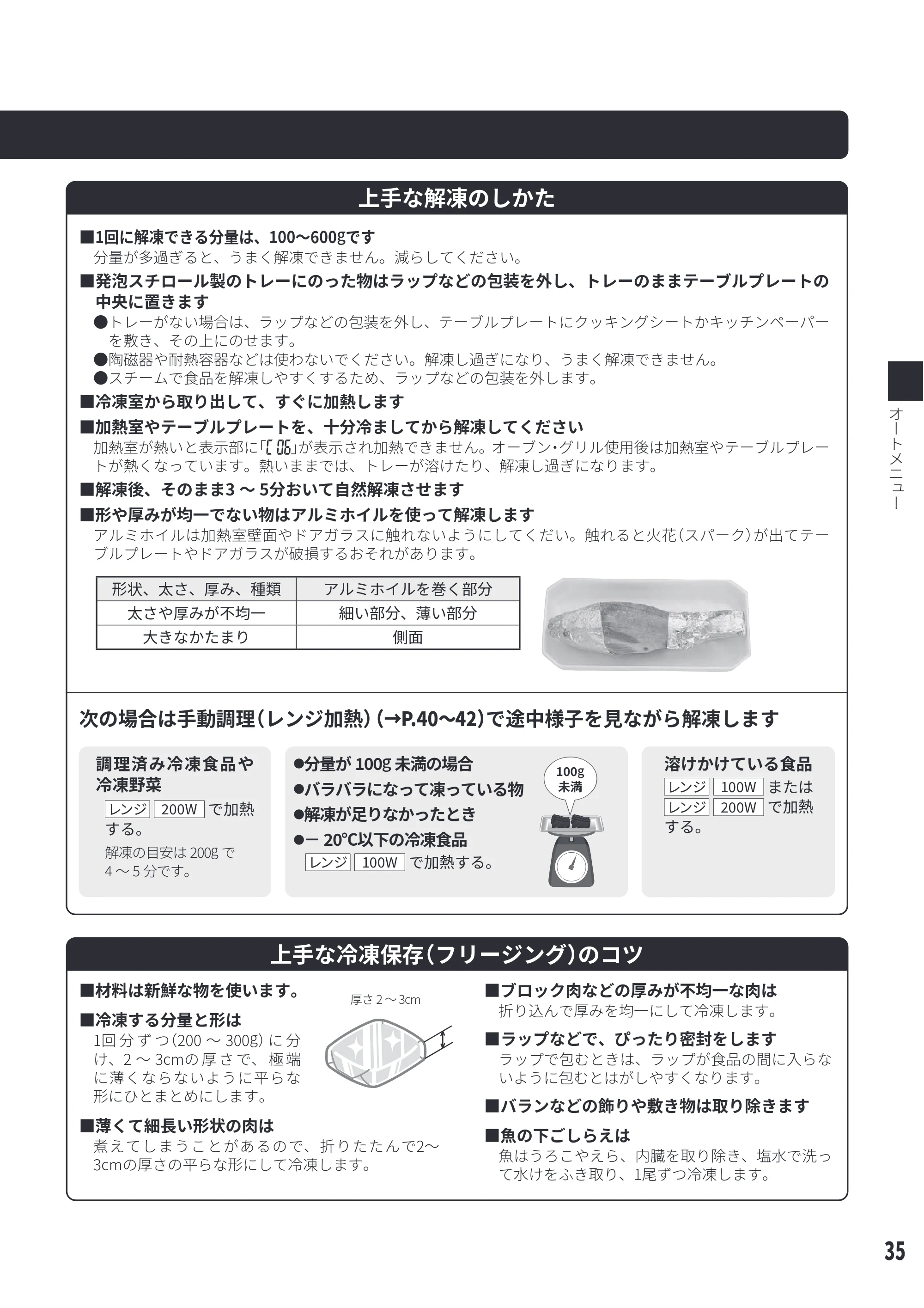 日立 MRO-S23D 取扱説明書 — 原本ページ — 35ページ