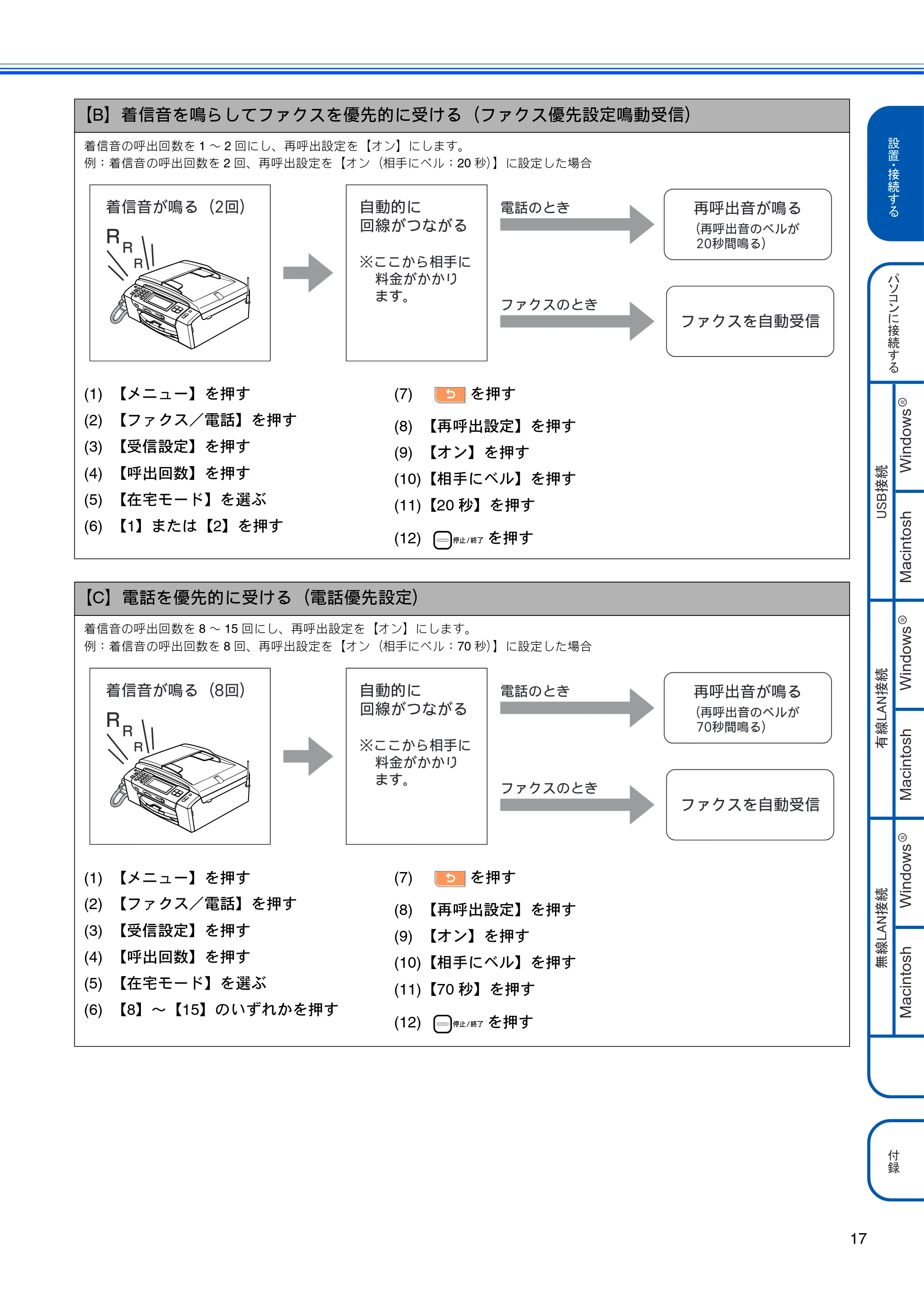 ブラザー MFC-930CDN / MFC-930CDWN かんたん設置ガイド — 原本ページ — 19ページ