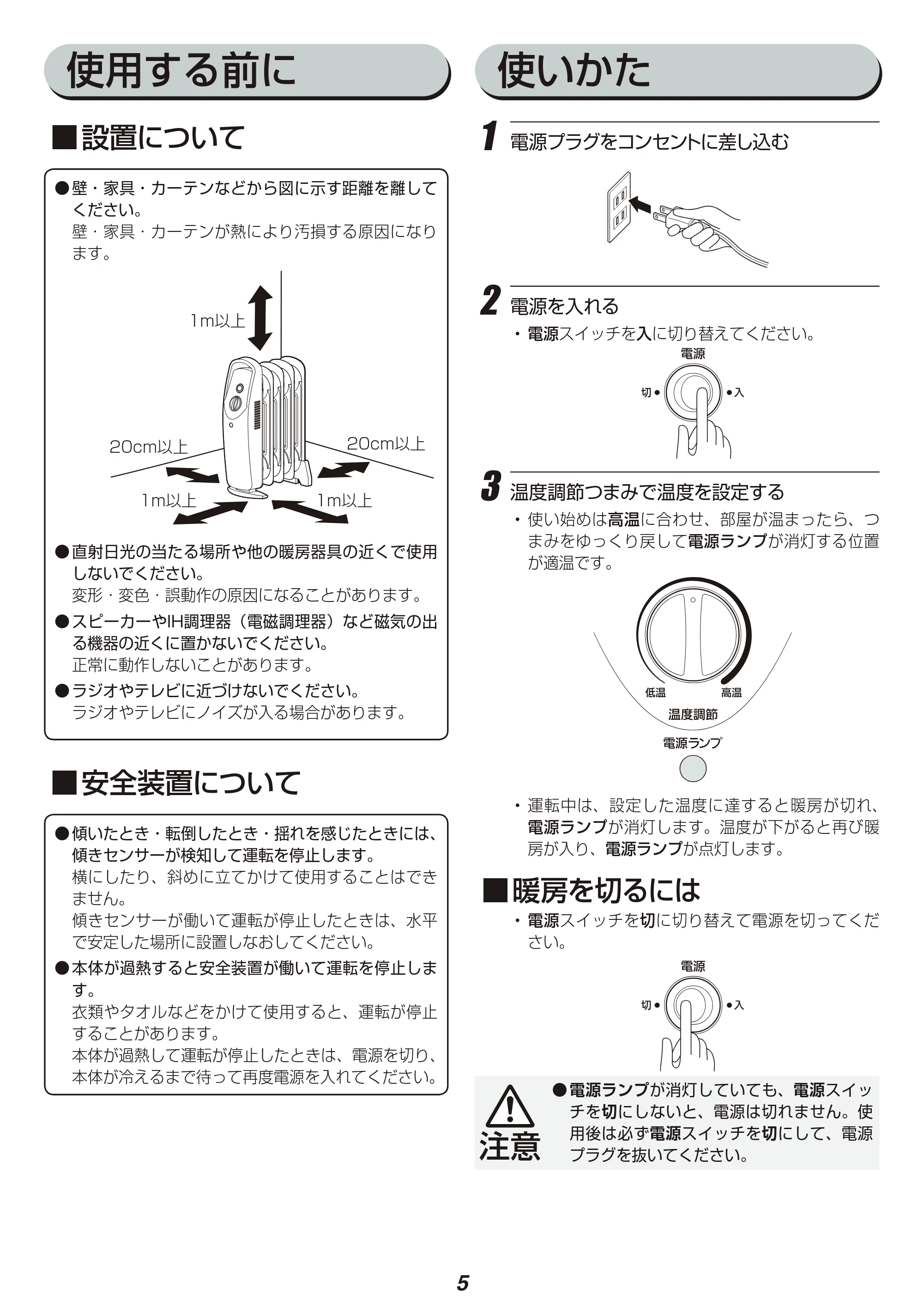 アイリスオーヤマ IOH-505K 取扱説明書 — 原本ページ — 5ページ
