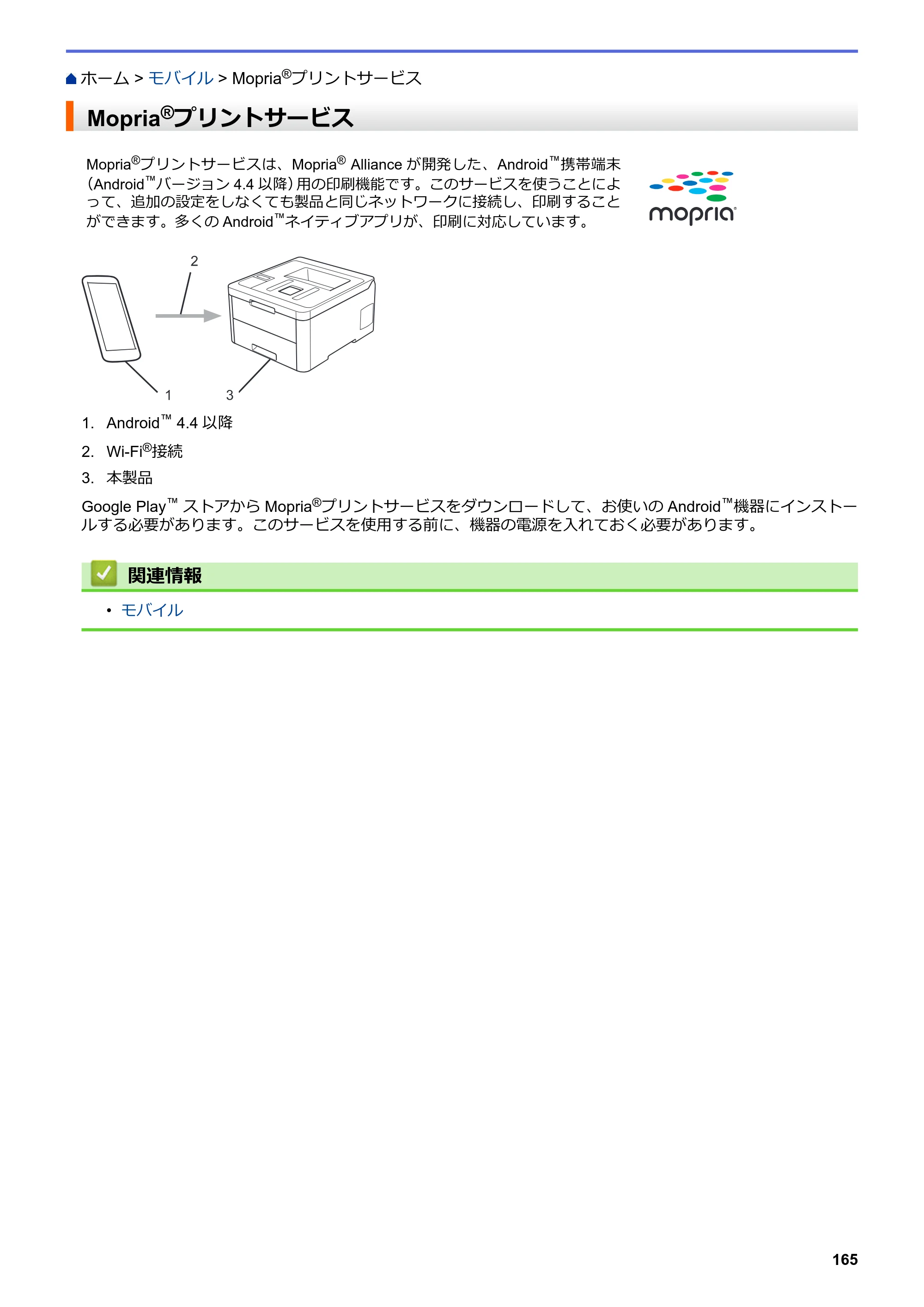 ブラザー HL-L3230CDW オンラインユーザーズガイド — Mopria®プリントサービス — 原本ページ — 169ページ