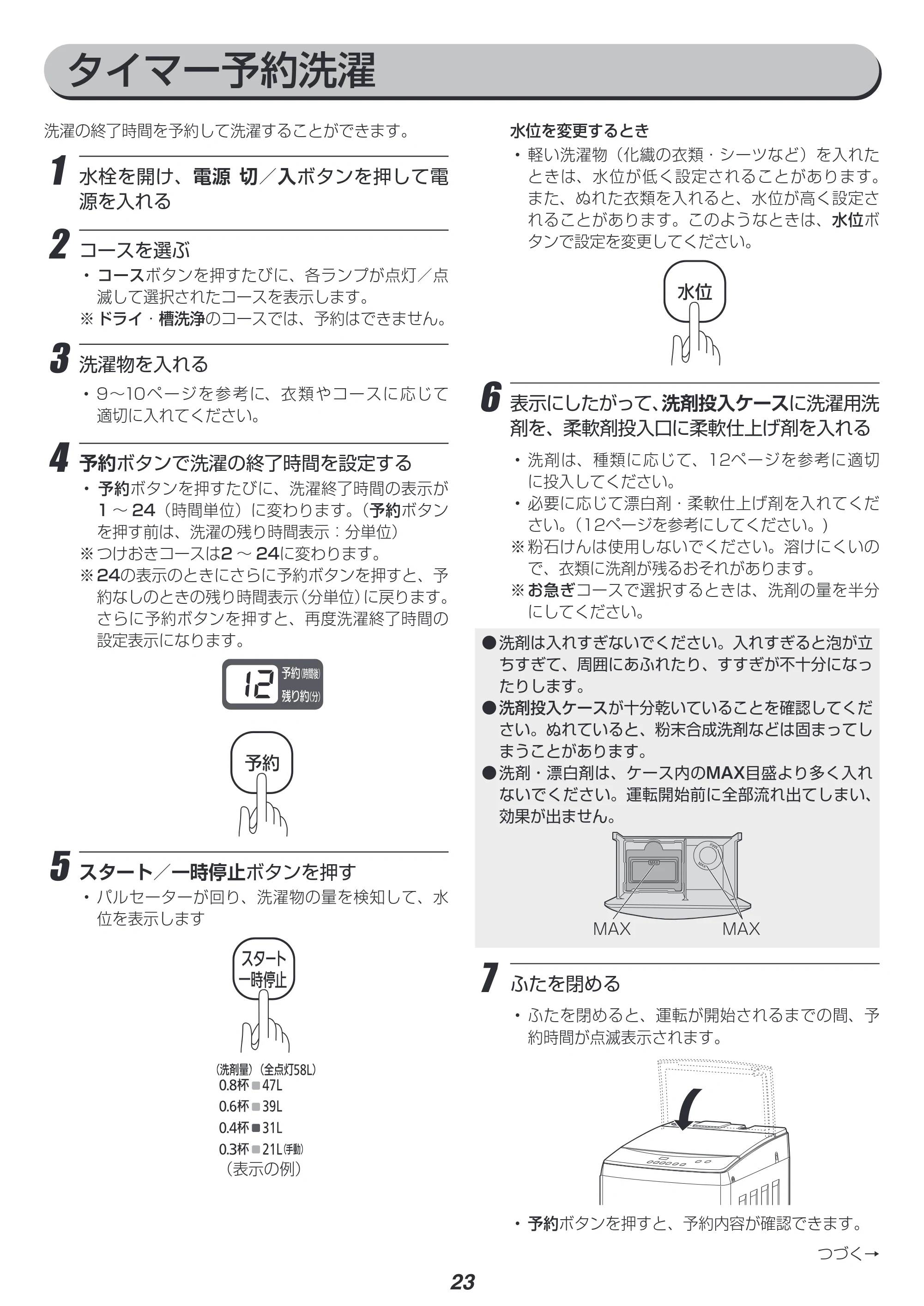アイリスオーヤマ IAW-T803BL 取扱説明書 — 原本ページ — 23ページ