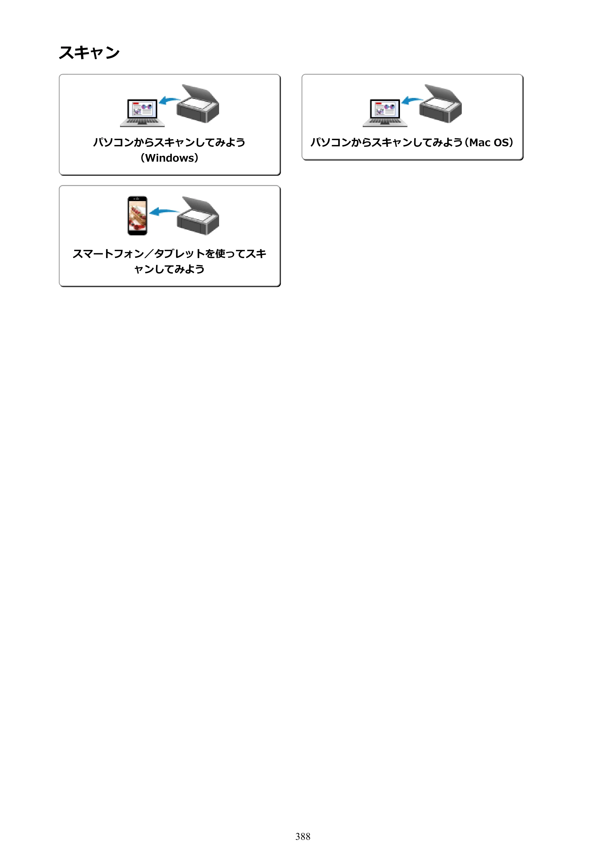 キヤノン PIXUS MG3630 MG3630 （PDF） オンラインマニュアル - 取扱説明書 - （Mac） 2026年5月21日更新（PDF：9.2MB） — 原本ページ — 388ページ